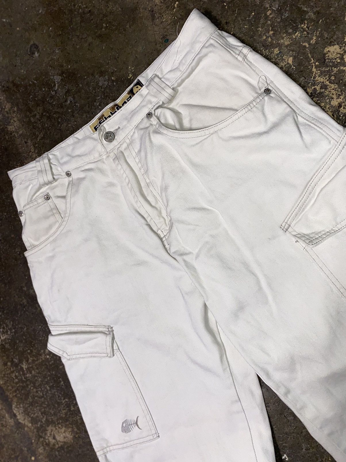 Japanese Brand × Vintage Vintage Fishbone Skate Baggy Wide Leg Cargo Pants y2k Pocket Size US 30 / EU 46 - 4 Thumbnail