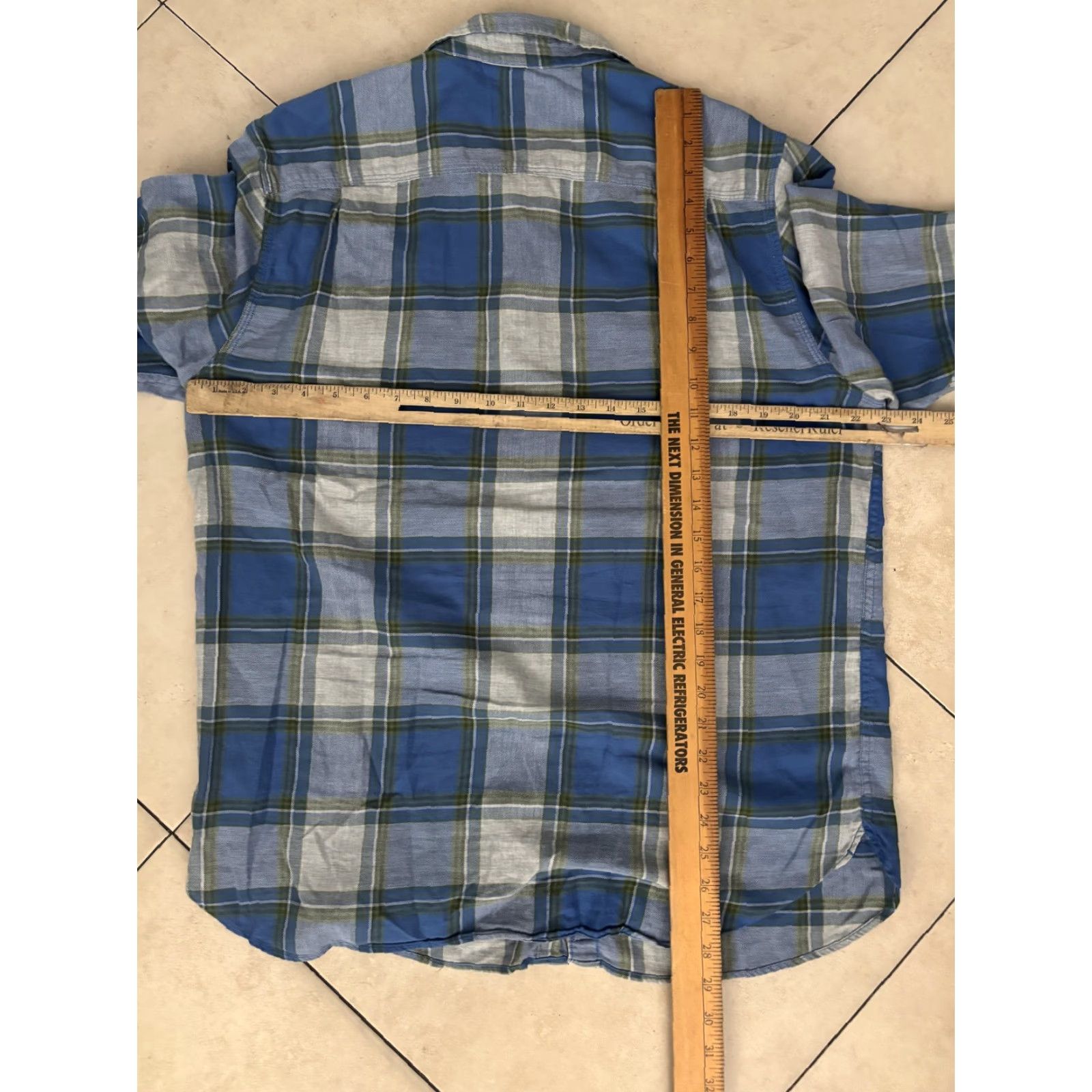 Lucky Brand Lucky Brand Shirt Mens Large Blue Green Plaid Classic Fit Button Front Casual Size US L / EU 52-54 / 3 - 6 Thumbnail