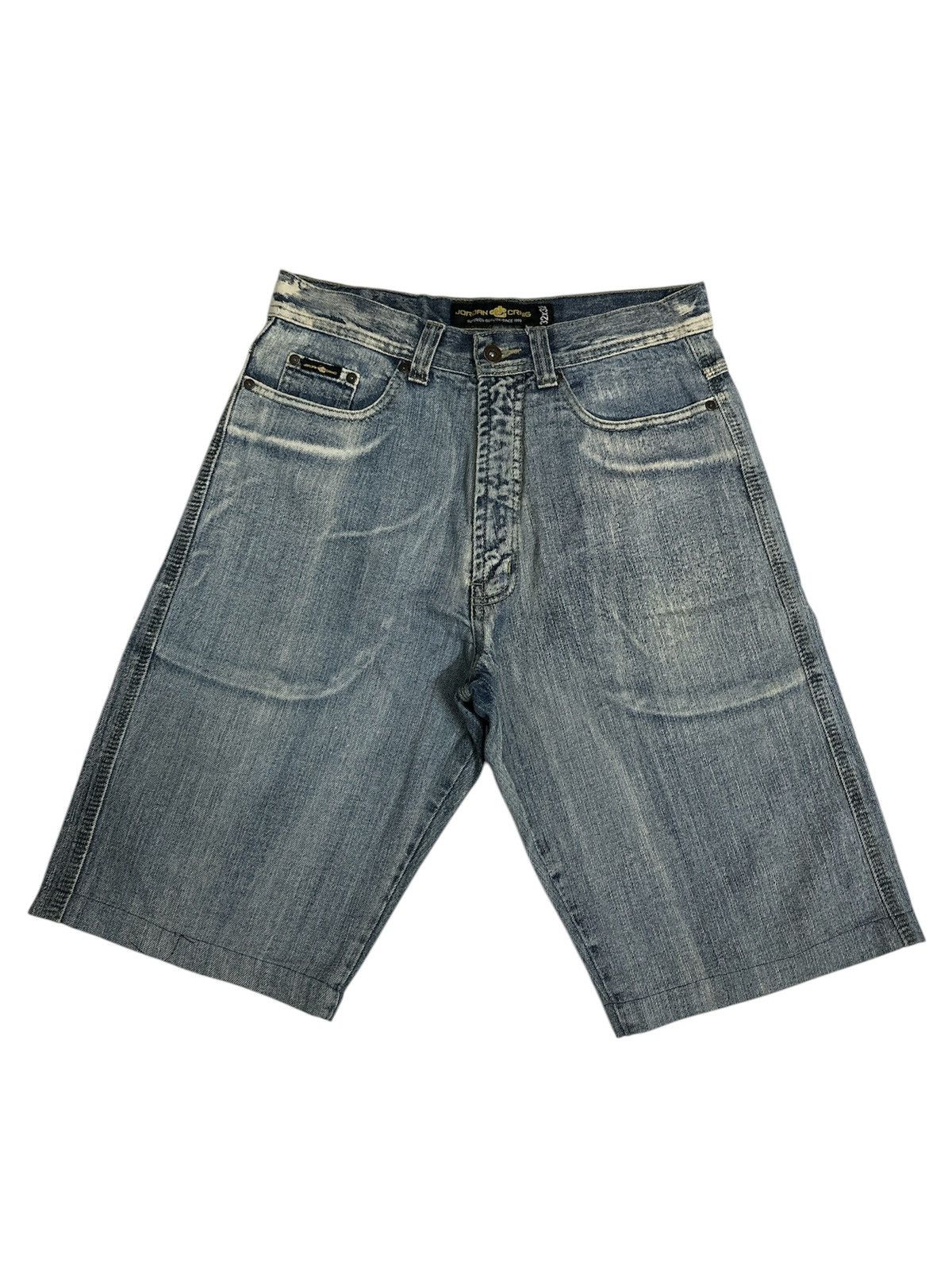 If Six Was Nine 2000s Jordan Craig Dragon Embroidered Y2K Jorts Jnco Goa Lgb Size US 31 - 3 Thumbnail