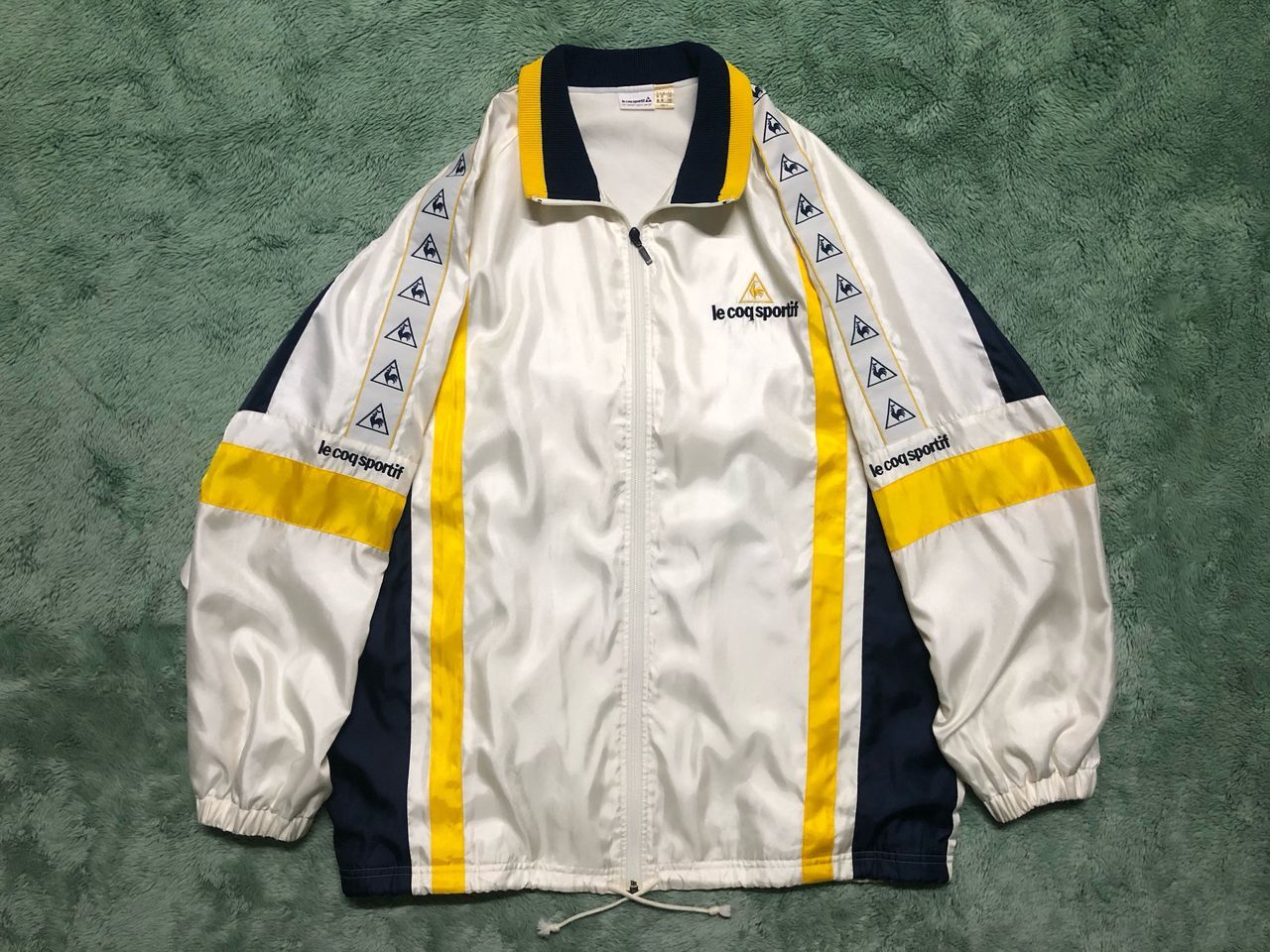 Le Coq Sportif VINTAGE 90s LE COQ SPORTIF SIDE TAPE WINDBREAKER JACKET Size US XL / EU 56 / 4 - 1 Thumbnail