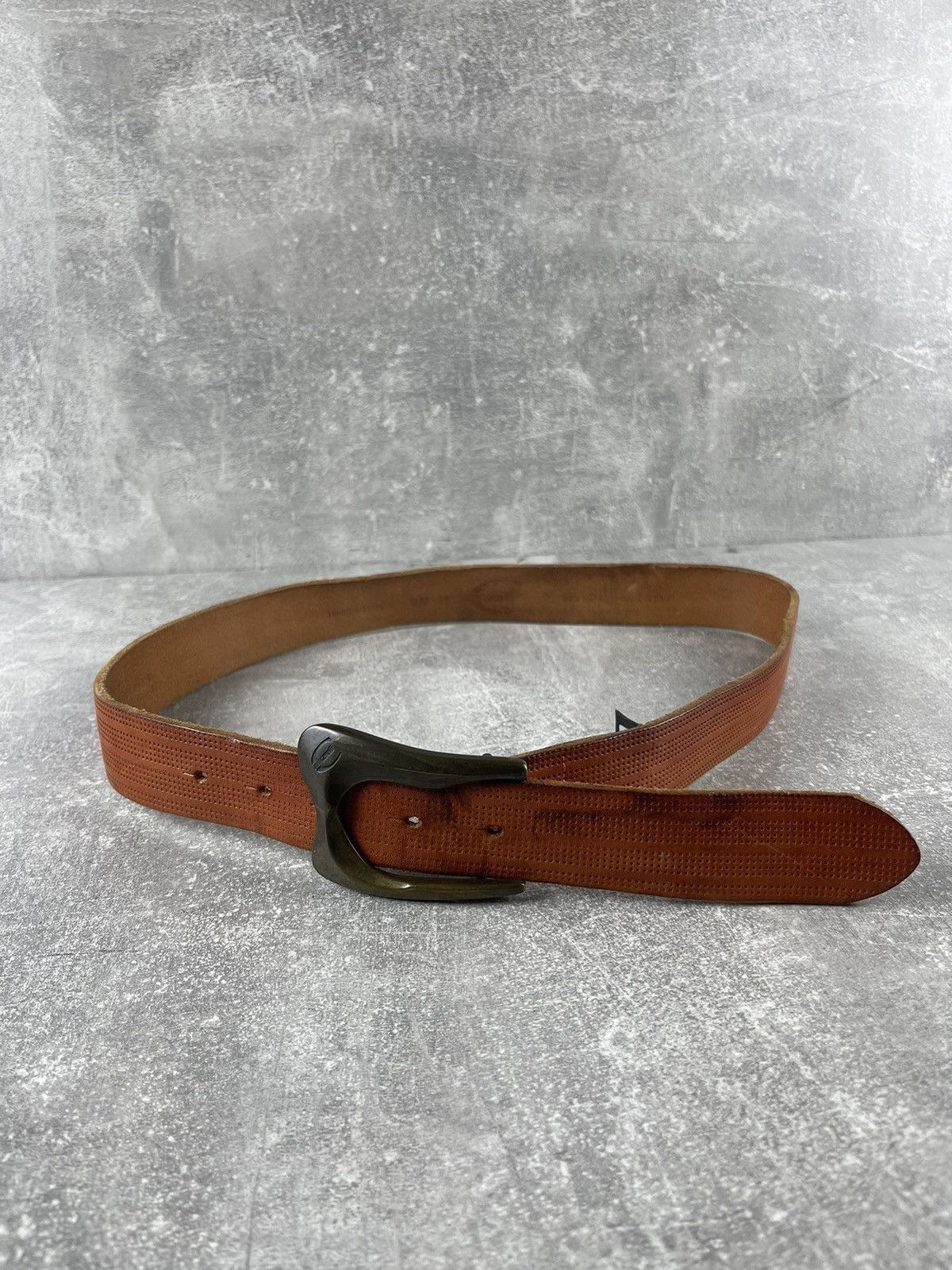 Just Cavalli Just Cavalli Y2K Vintage Leather Belt Brown Textured Size ONE SIZE - 2 Thumbnail