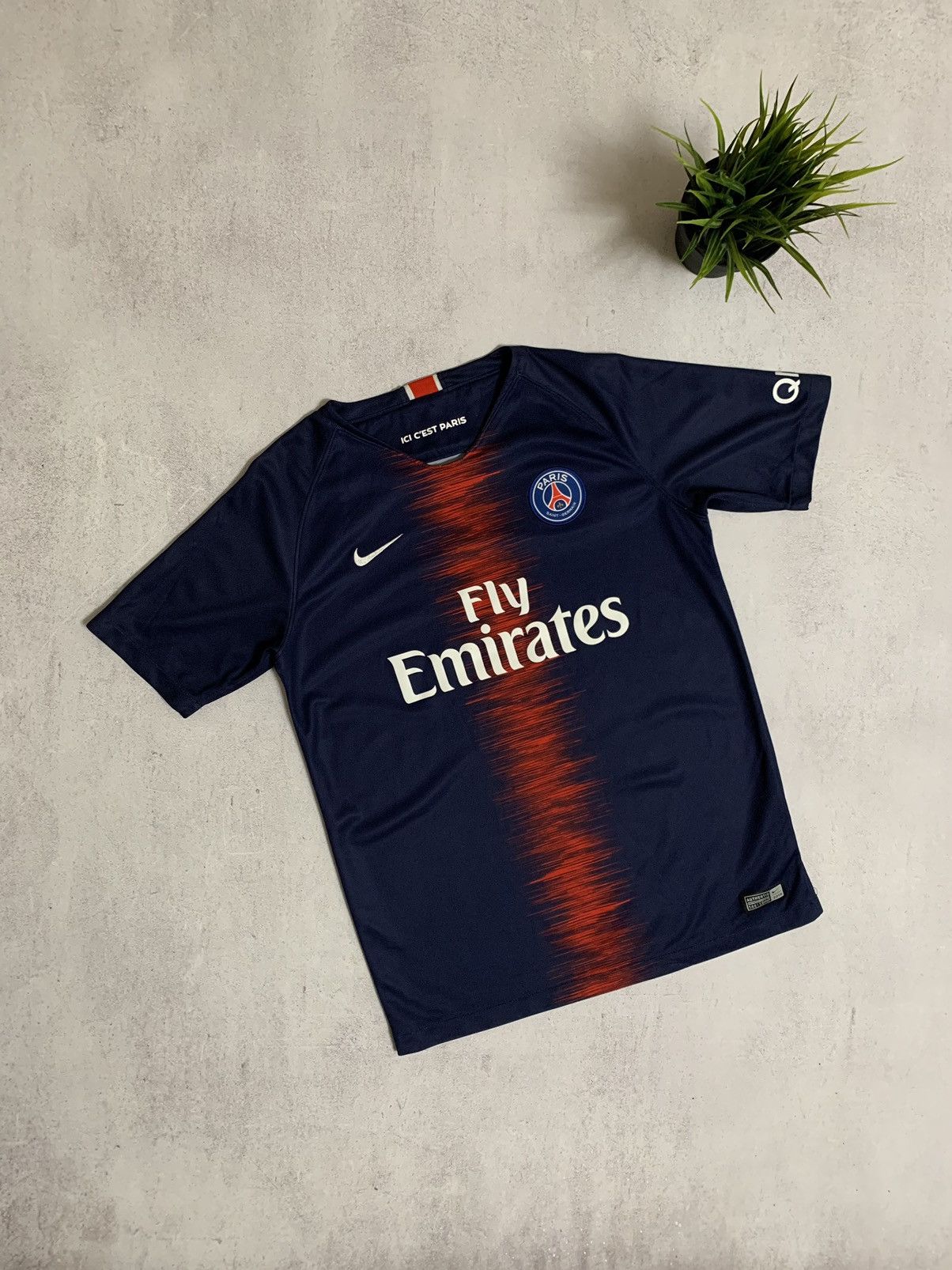 Pre-owned Nike X Soccer Jersey Vintage Nike Psg Paris Saint Germain Soccer Jersey T Shirt In Blue