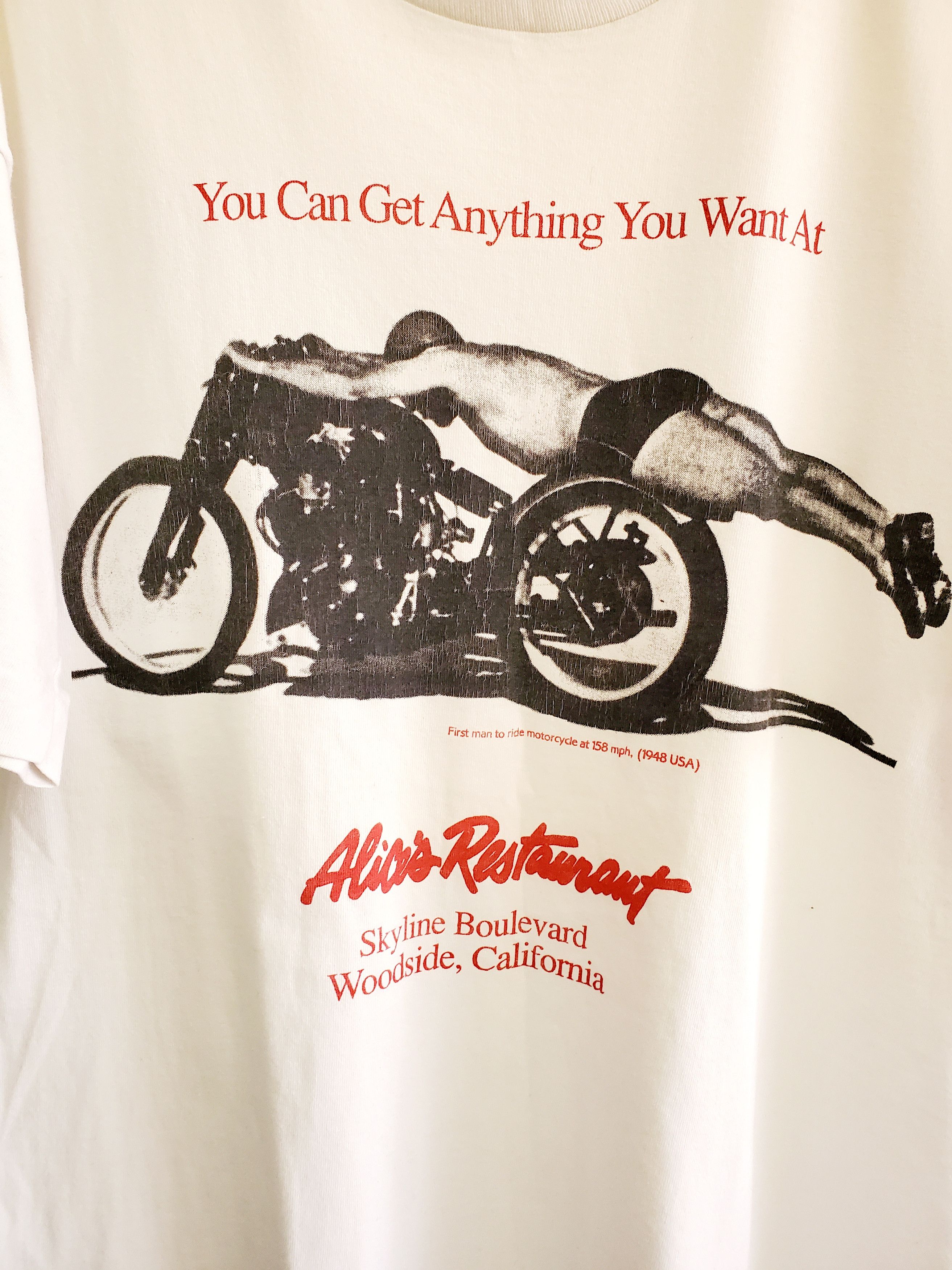 Japanese Brand × Vintage 80s VTG ALICE'S RESTAURANT BIKER BAR STEVE MCQUEEN L Size US L / EU 52-54 / 3 - 2 Thumbnail