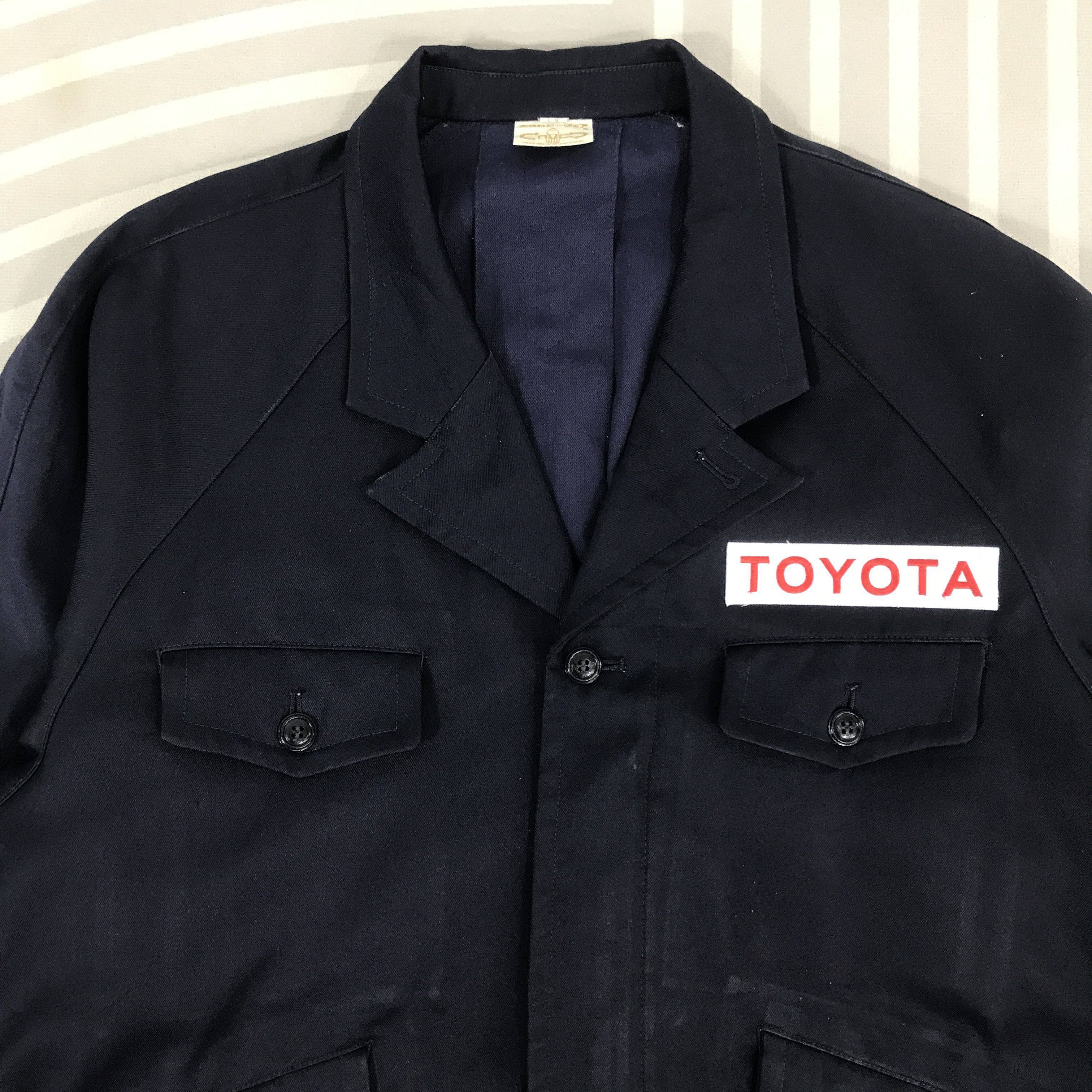 Japanese Brand Vintage Toyota racing Navy Jacket K72B13 Size US L / EU 52-54 / 3 - 2 Thumbnail