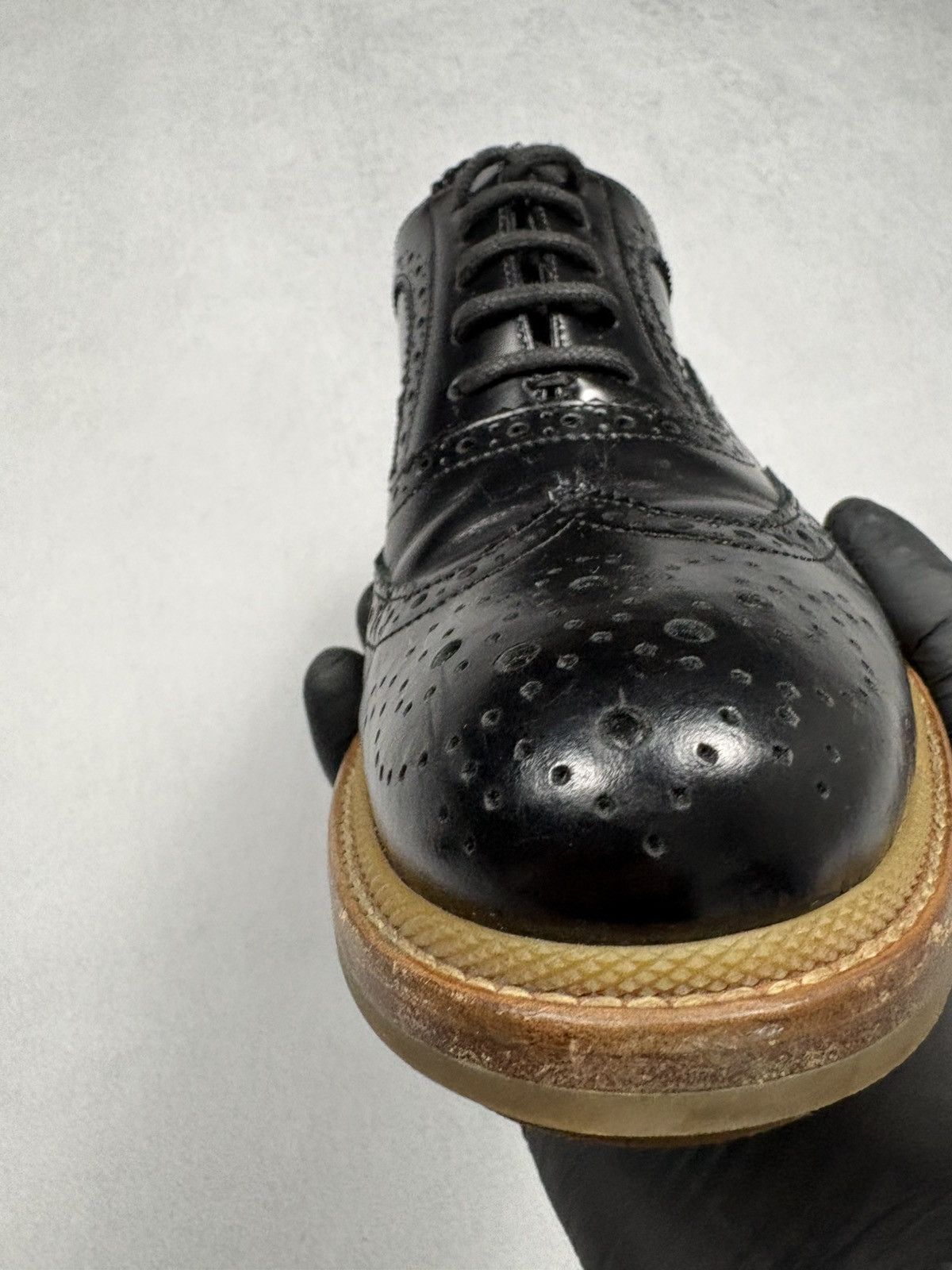 Jil Sander Jil Sander Black Leather Brogue Lug Sole Shoes Size 39 Rare Size US 6 / EU 39 - 9 Thumbnail