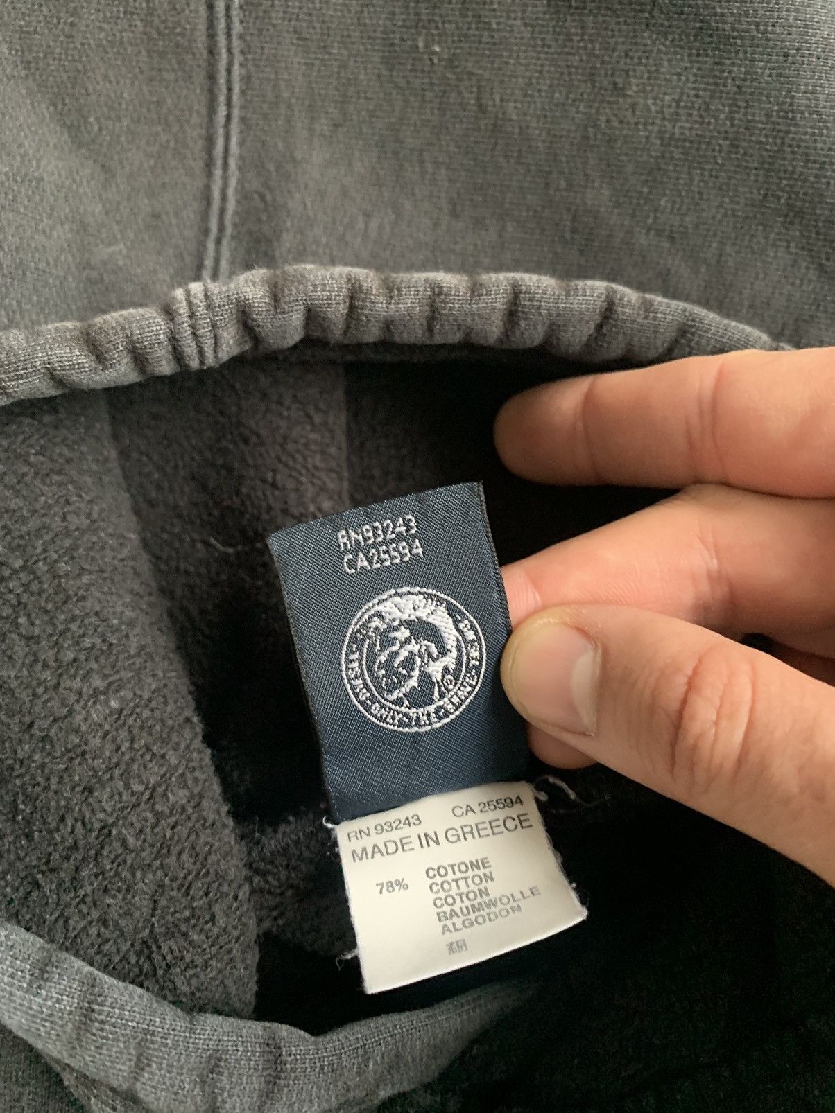 Diesel × Vintage Vintage Y2K Diesel big logo hoodies Size US XL / EU 56 / 4 - 7 Thumbnail