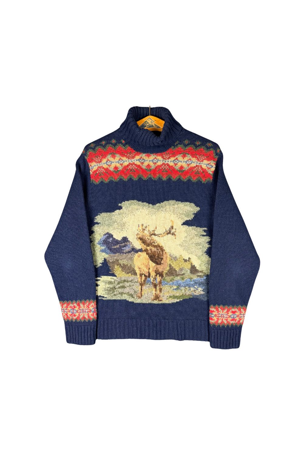 Polo Ralph Lauren Polo Ralph Lauren Hand Knit Elk Scene Sweater XL Fair Isle Size US XL / EU 56 / 4 - 1 Thumbnail