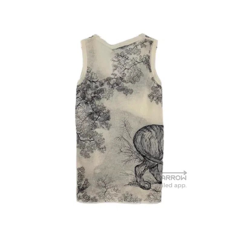 Dior Dior White zoo embroidered cashmere vest Size XS / US 0-2 / IT 36-38 - 2 Thumbnail