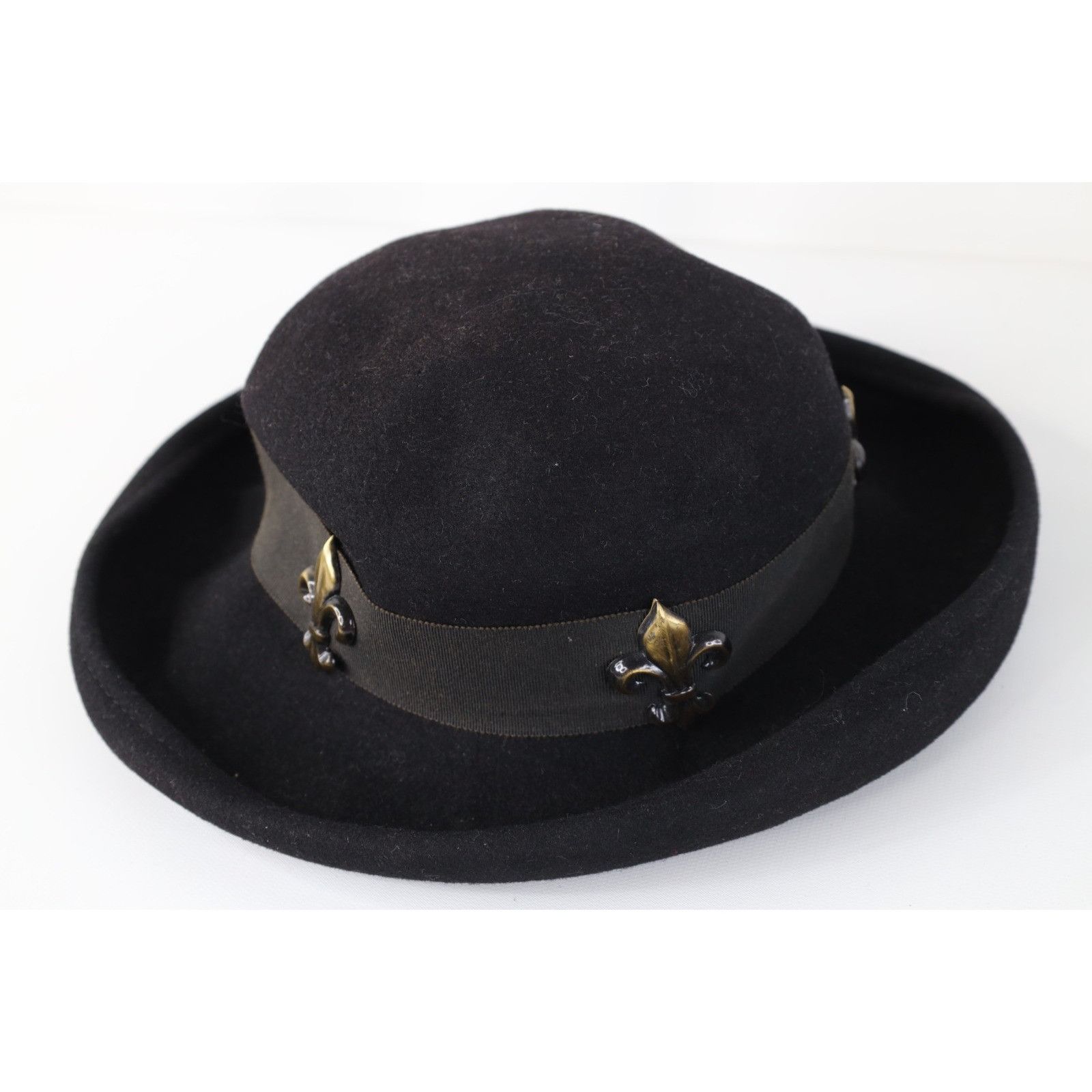 Vintage Vintage 90s Express Felt Wool Fleur de Lis Boho Chic Hat Cap Size ONE SIZE - 3 Thumbnail