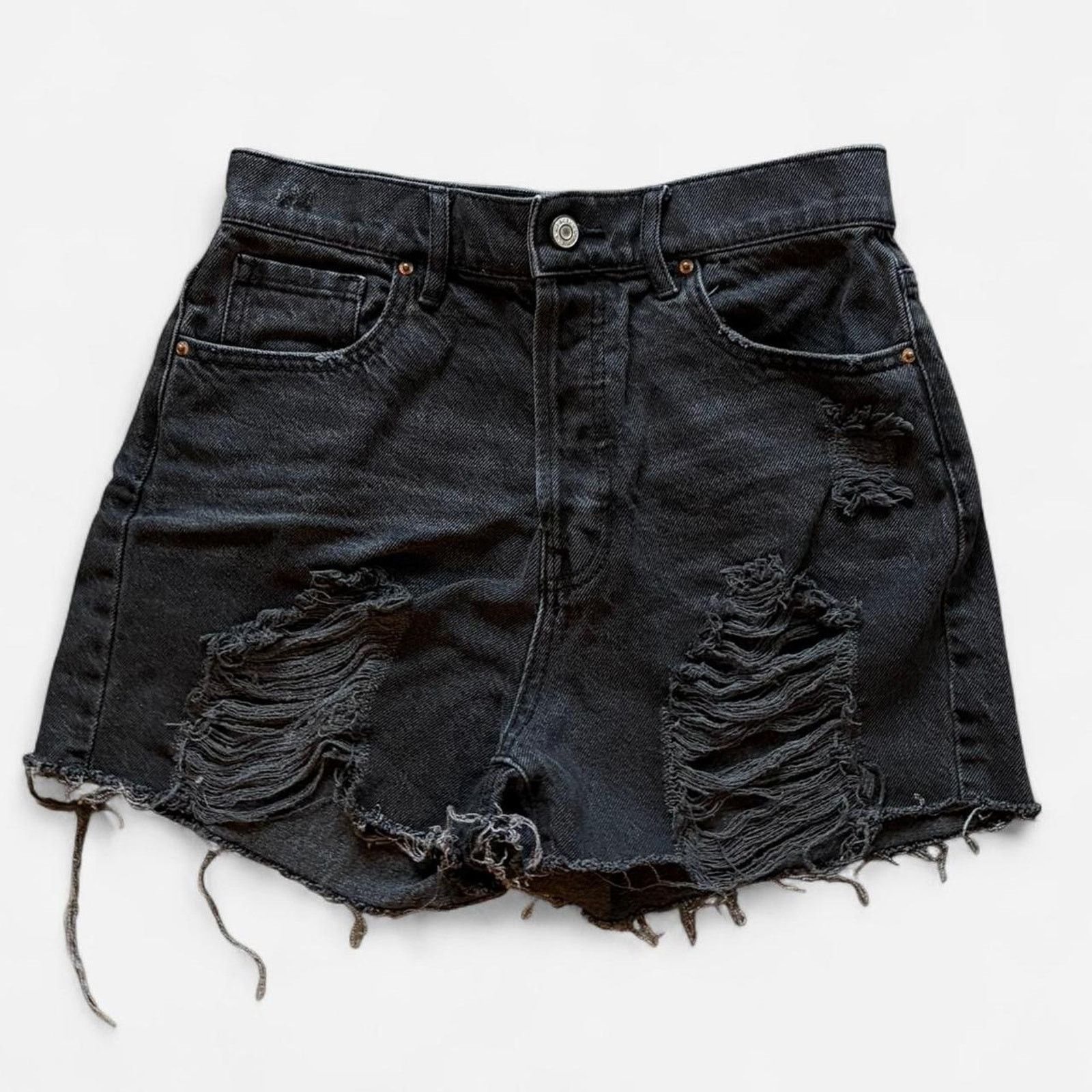 Pacsun Pacsun black denim shorts Size 26" / US 2 / IT 38 - 1 Thumbnail