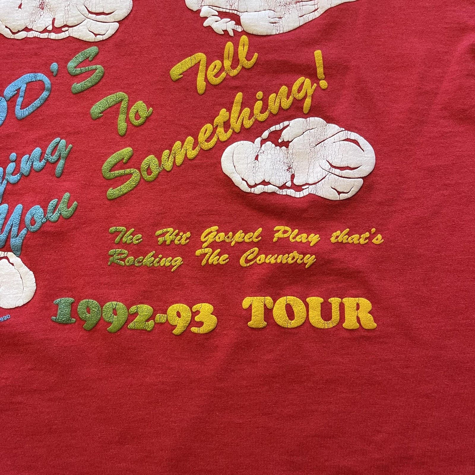 Vintage Vintage God's Trying To Tell You Something Shirt L 1992-93 Size US L / EU 52-54 / 3 - 6 Thumbnail