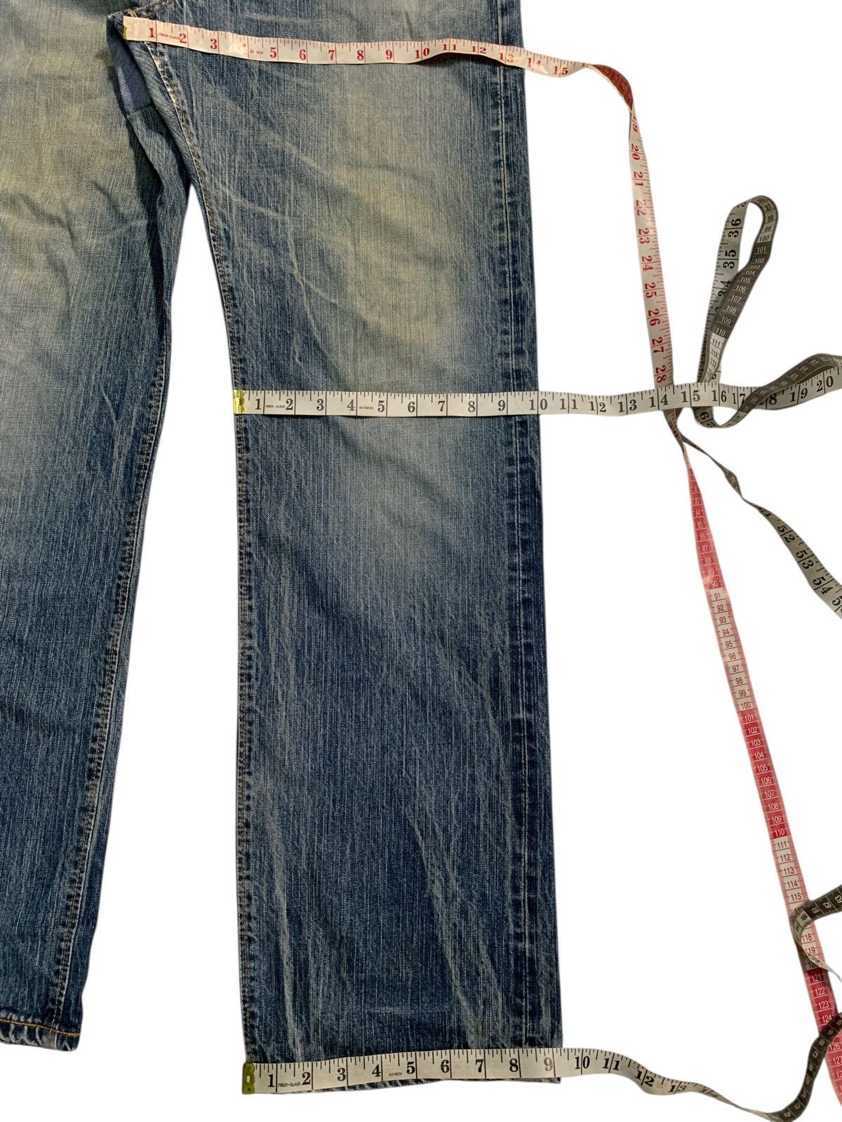 Japanese Brand VINTAGE EDWIN 505Z SELVEDGE RUSTY JAPANESE DISTRESSED DENIM Size US 35 - 25 Thumbnail