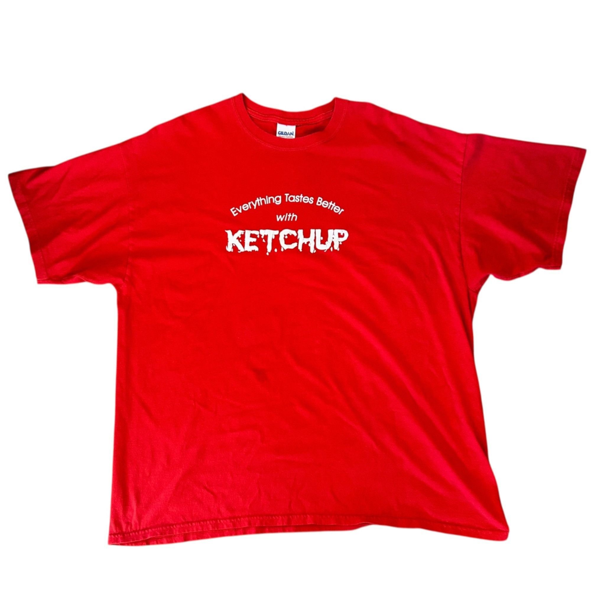 Vintage Vintage Everything Tastes Better With Ketchup Y2K Gildan Tee Size US XXL / EU 58 / 5 - 1 Thumbnail
