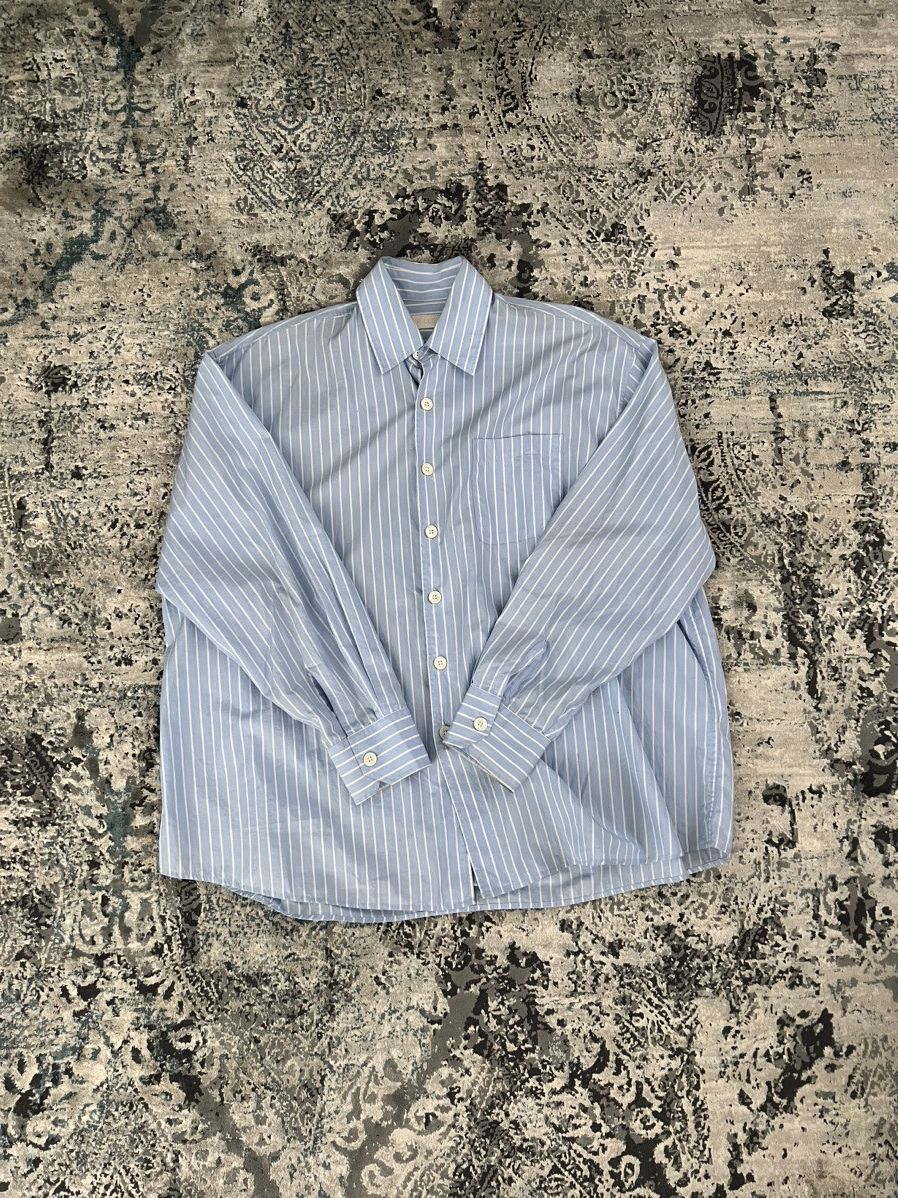 Our Legacy Our Legacy Borrowed Shirt Blue Rose Stripe Size US M / EU 48-50 / 2 - 1 Thumbnail