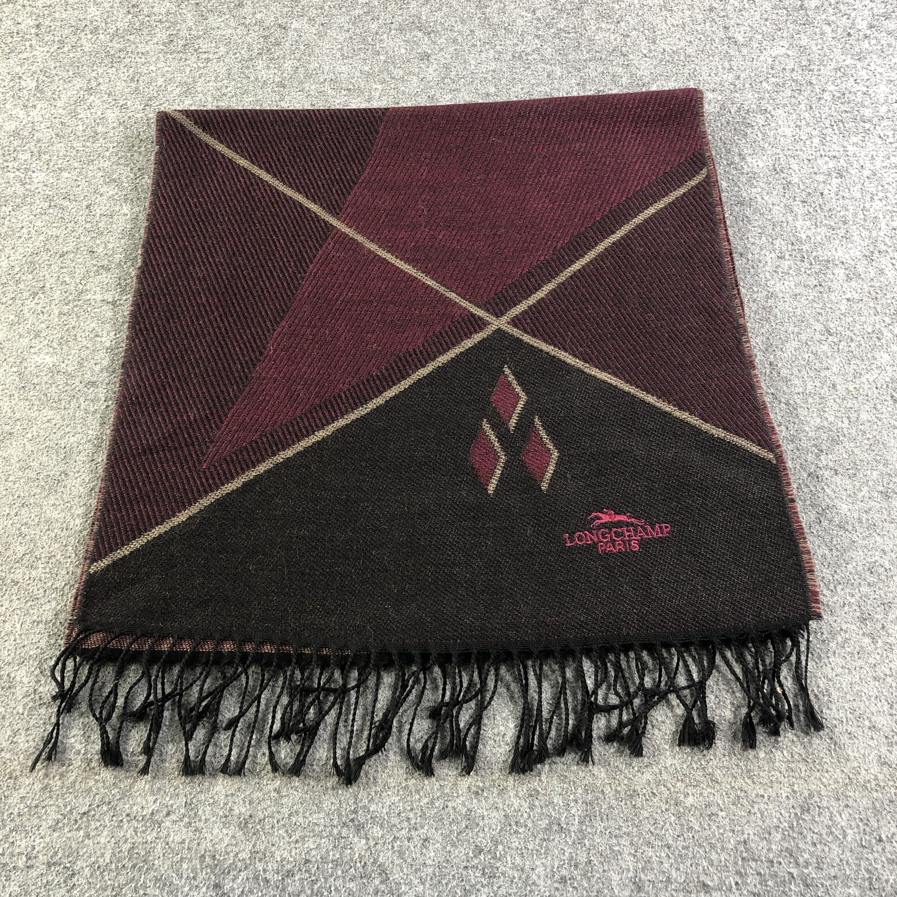 Longchamp Longchamp Wool Scarf Muffler V1103 Size ONE SIZE - 2 Thumbnail