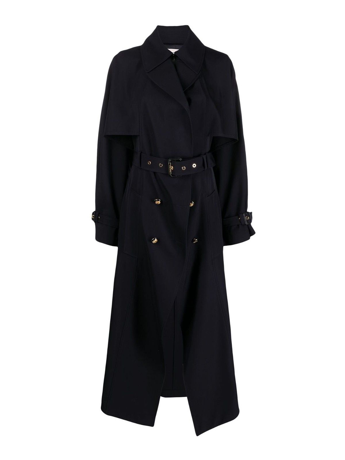 o1y0325 Double Breasted Peacoat in Navy Blue