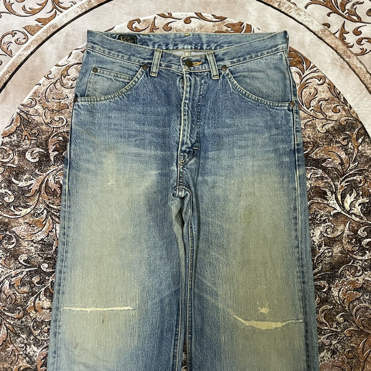 Lee 🔥Vintage Lee Riders Washed Ripped Distress Selvedge Jeans Size US 31 - 2 Thumbnail