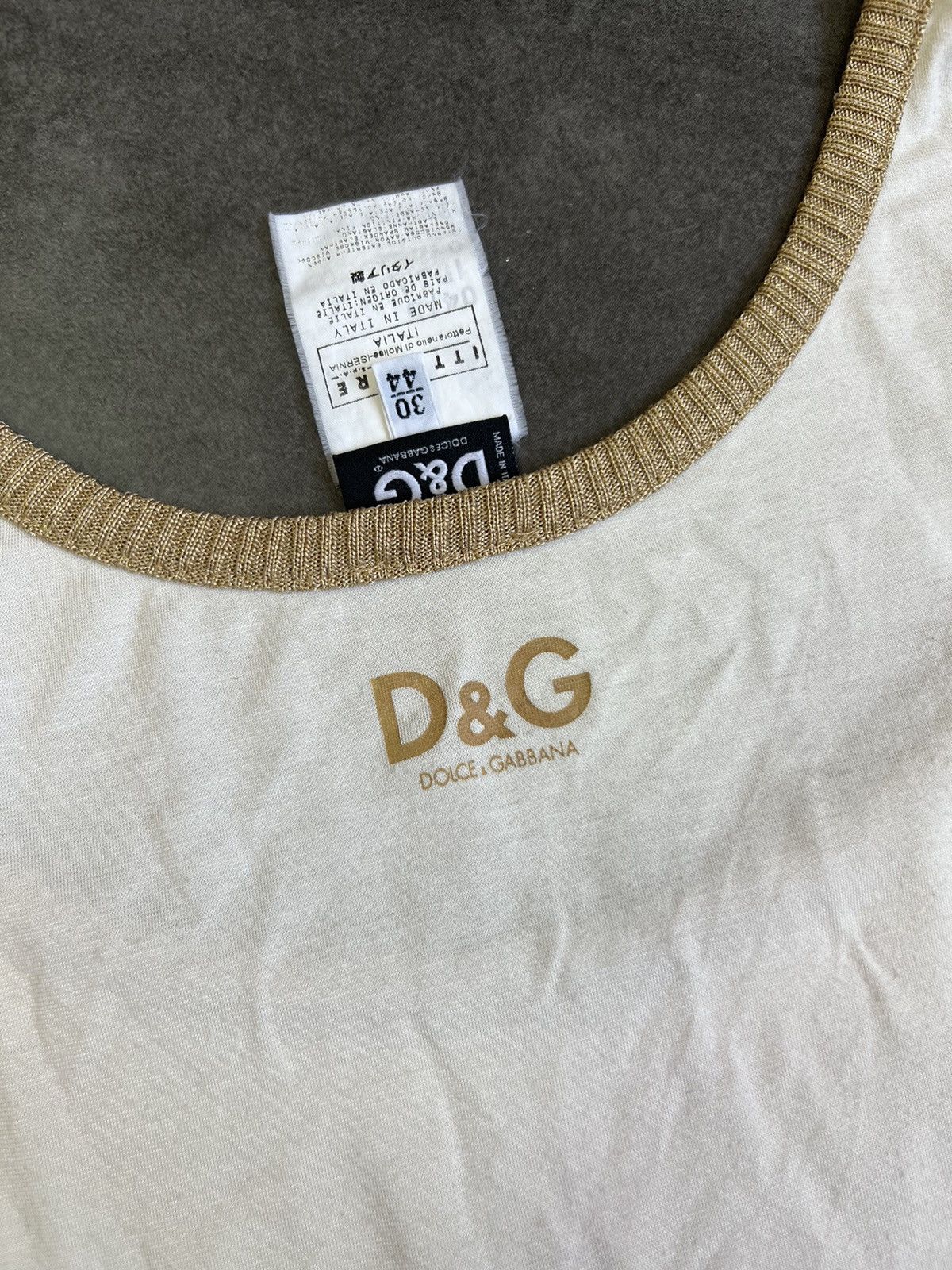 Dolce & Gabbana × Vintage Vintage D&G Dolce Gabbana Dancing 70s coquette y2k tank top Size M / US 6-8 / IT 42-44 - 9 Thumbnail