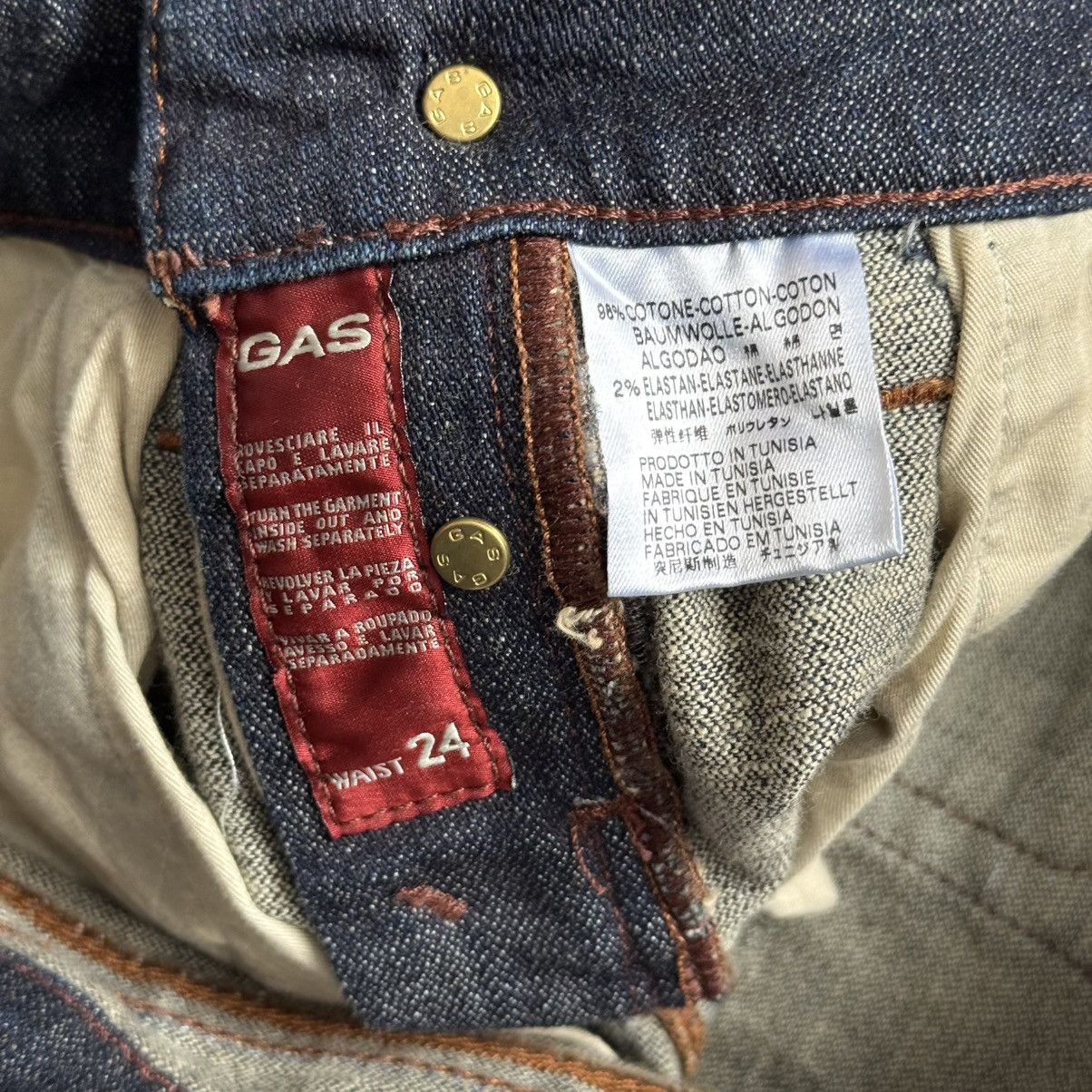 If Six Was Nine 📌 Vintage Y2K Washed GAS Low Rise Bootcut LGB vibe Jeans Size 24" / US 00 / IT 34 - 16 Thumbnail