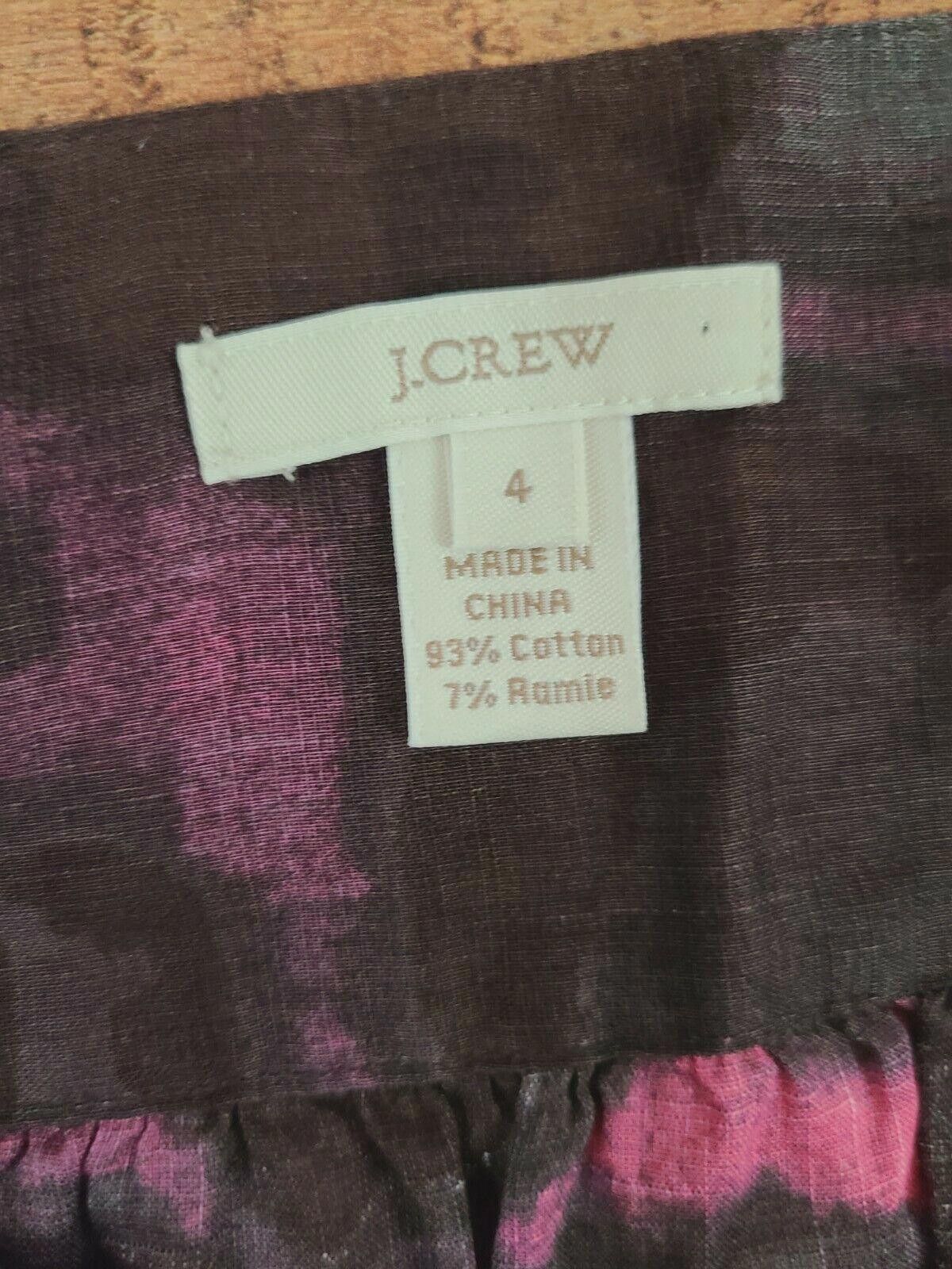 Designer J Crew Top Size 4 V Neck Light Weight 3/4 Sleeve Boho Size S / US 4 / IT 40 - 3 Thumbnail