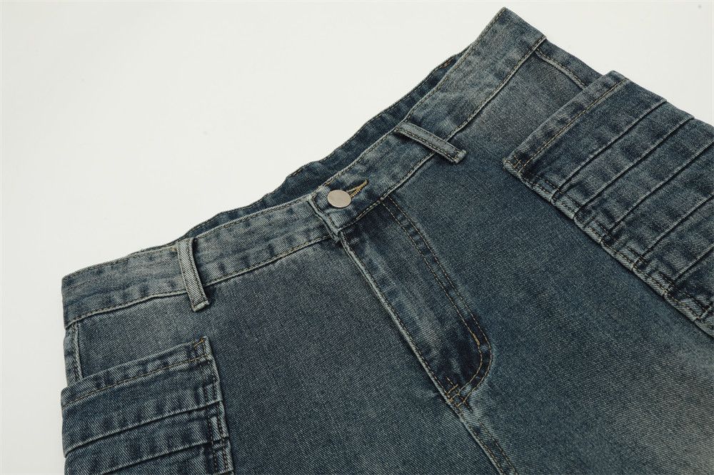 Japanese Brand × Jean Punk gradient washed distressed cargo jeans straight leg Size US 32 / EU 48 - 4 Thumbnail