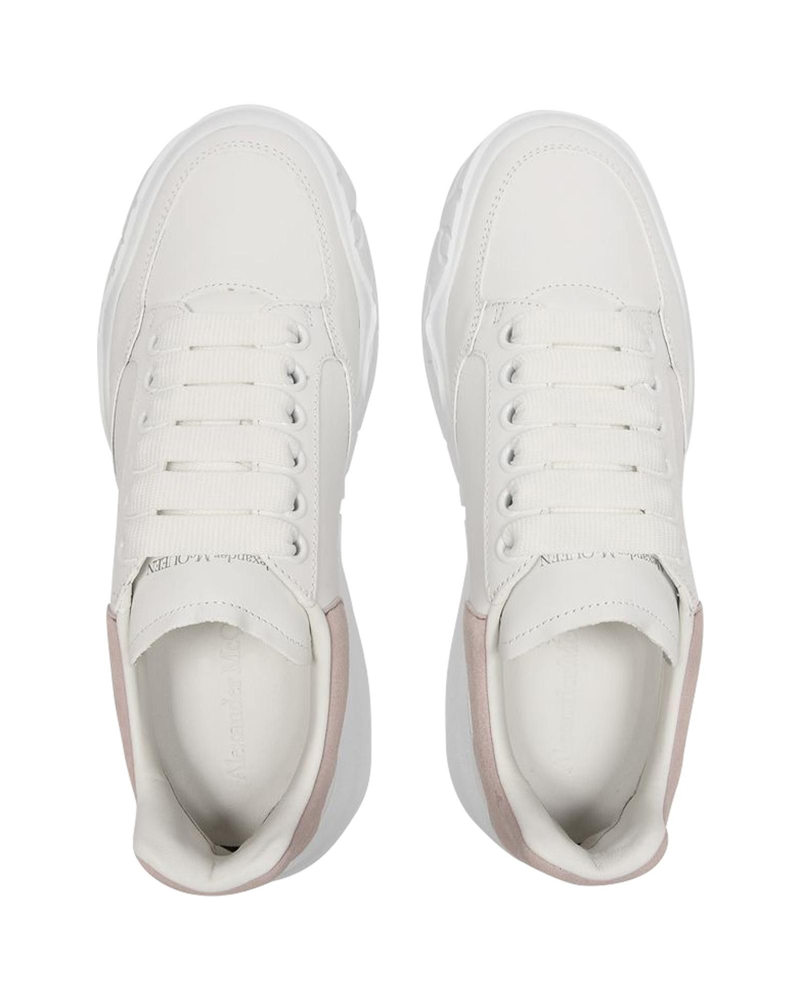 image of Alexander Mcqueen Dynamic Leather Court Sneakers With Chunky Soles, Women's (Size 5)