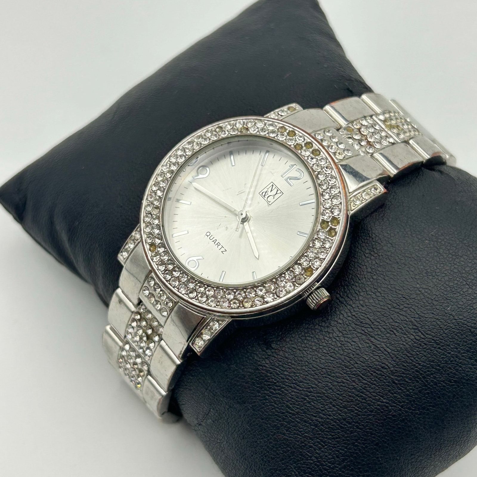 Other New York & Company Women's Silver-Tone Crystal Analog Watch Size ONE SIZE - 2 Thumbnail