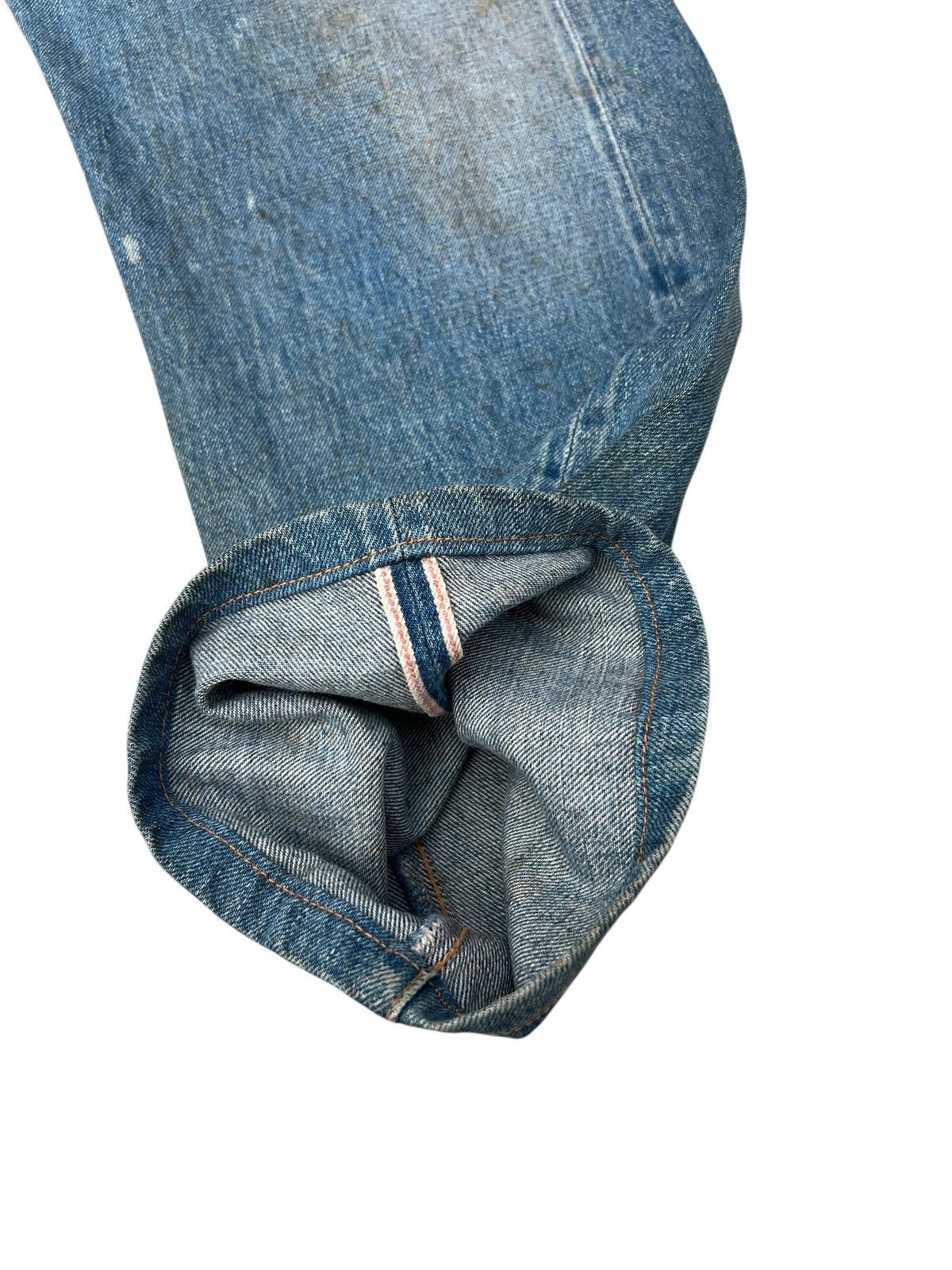 Johnbull Vintage 90s Sewing Chop Johnbull Stain Denim Selvedge Jeans Size US 34 / EU 50 - 14 Thumbnail