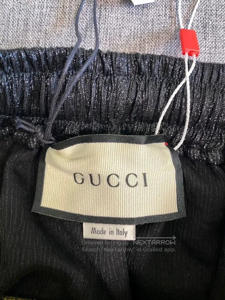 Gucci Gucci SizeXS FW21 crepe silk gold and silver silk casual tr Size 42" / US 20 - 7 Thumbnail