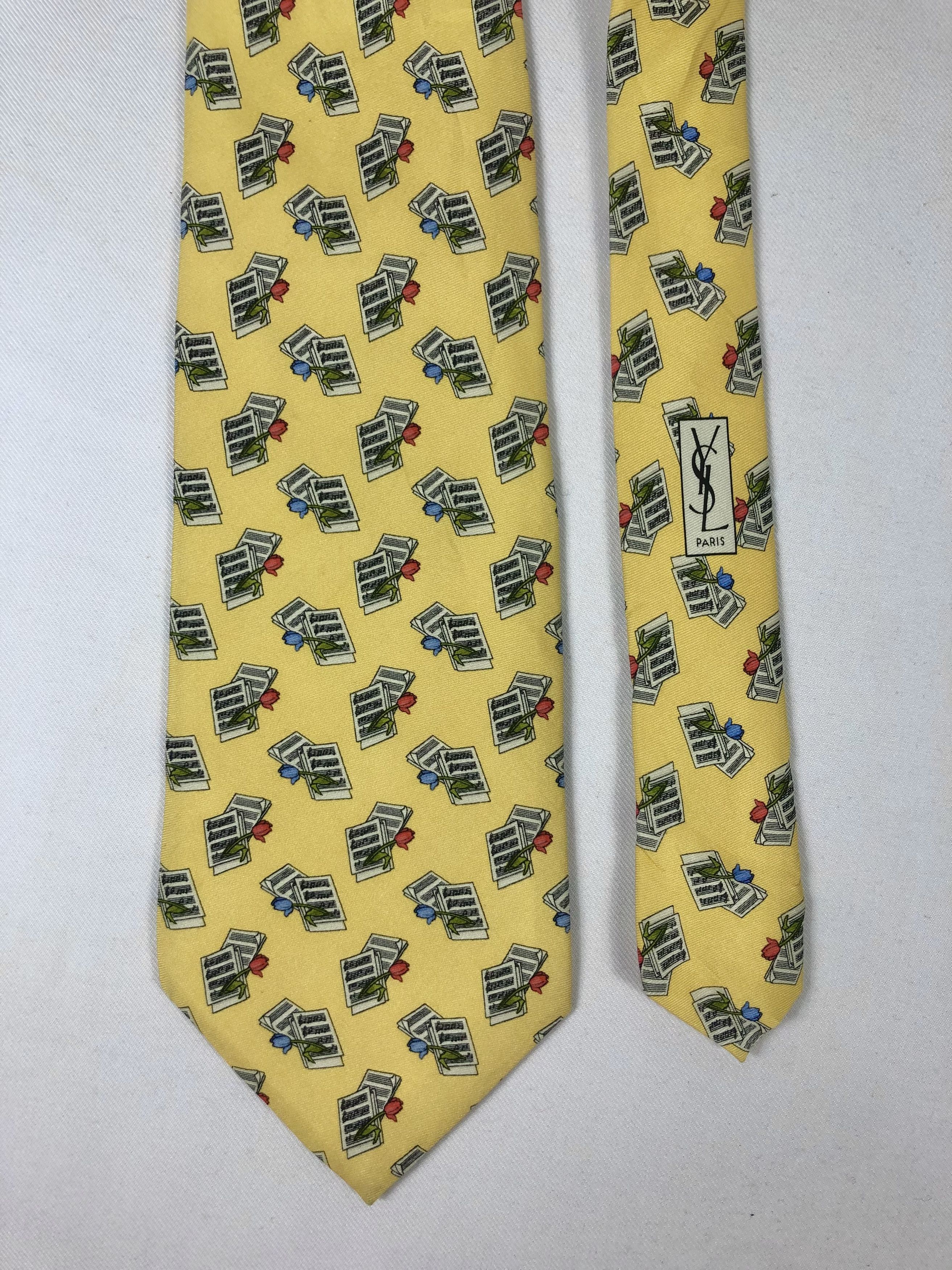 Yves Saint Laurent Rare Vintage Yves Saint Laurent YSL Silk Tie Made in Italy Size ONE SIZE - 3 Thumbnail