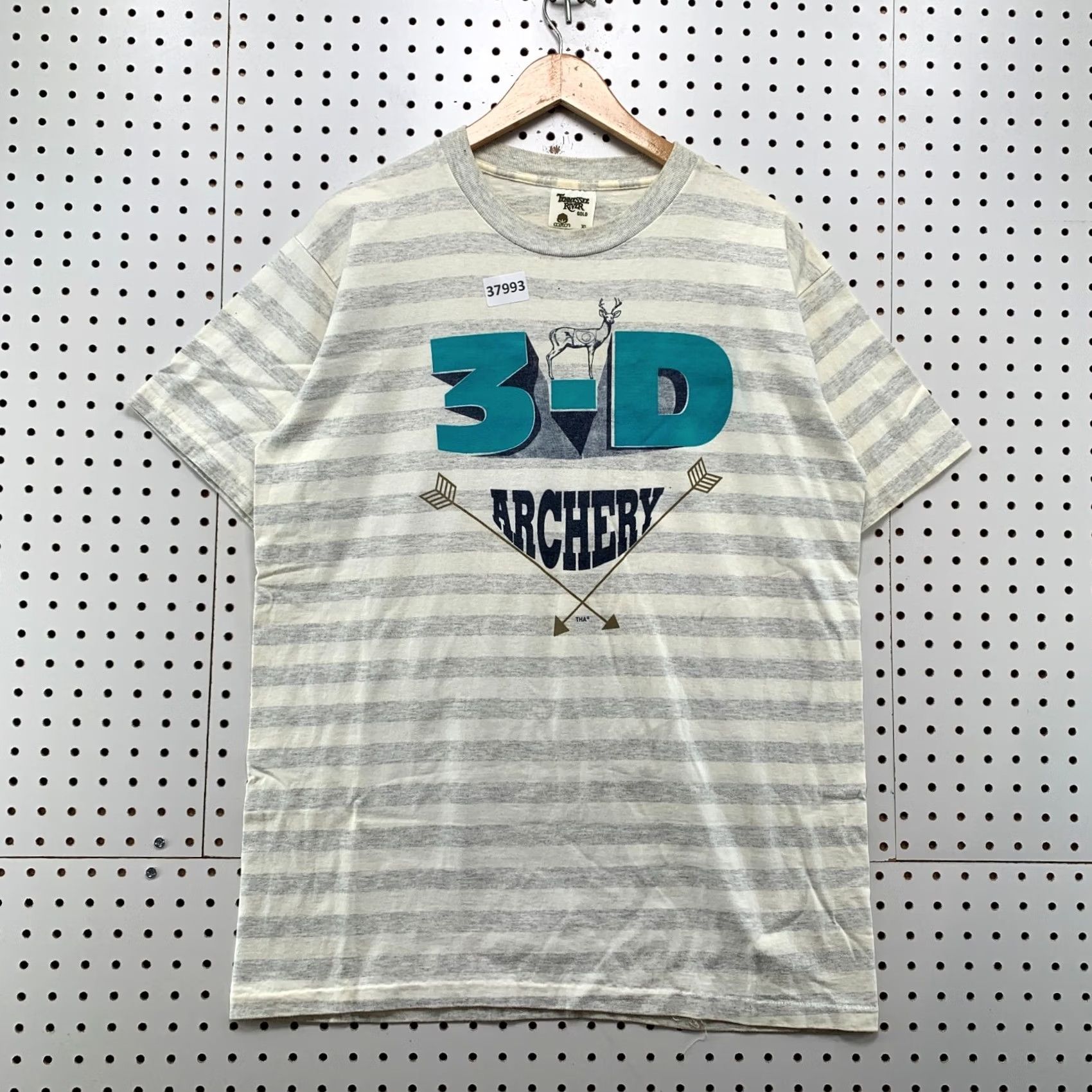 Vintage VINTAGE 90s 3D Archery Shirt Mens XL White Gray USA Single Stitch T-Shirt Size US XL / EU 56 / 4 - 2 Thumbnail