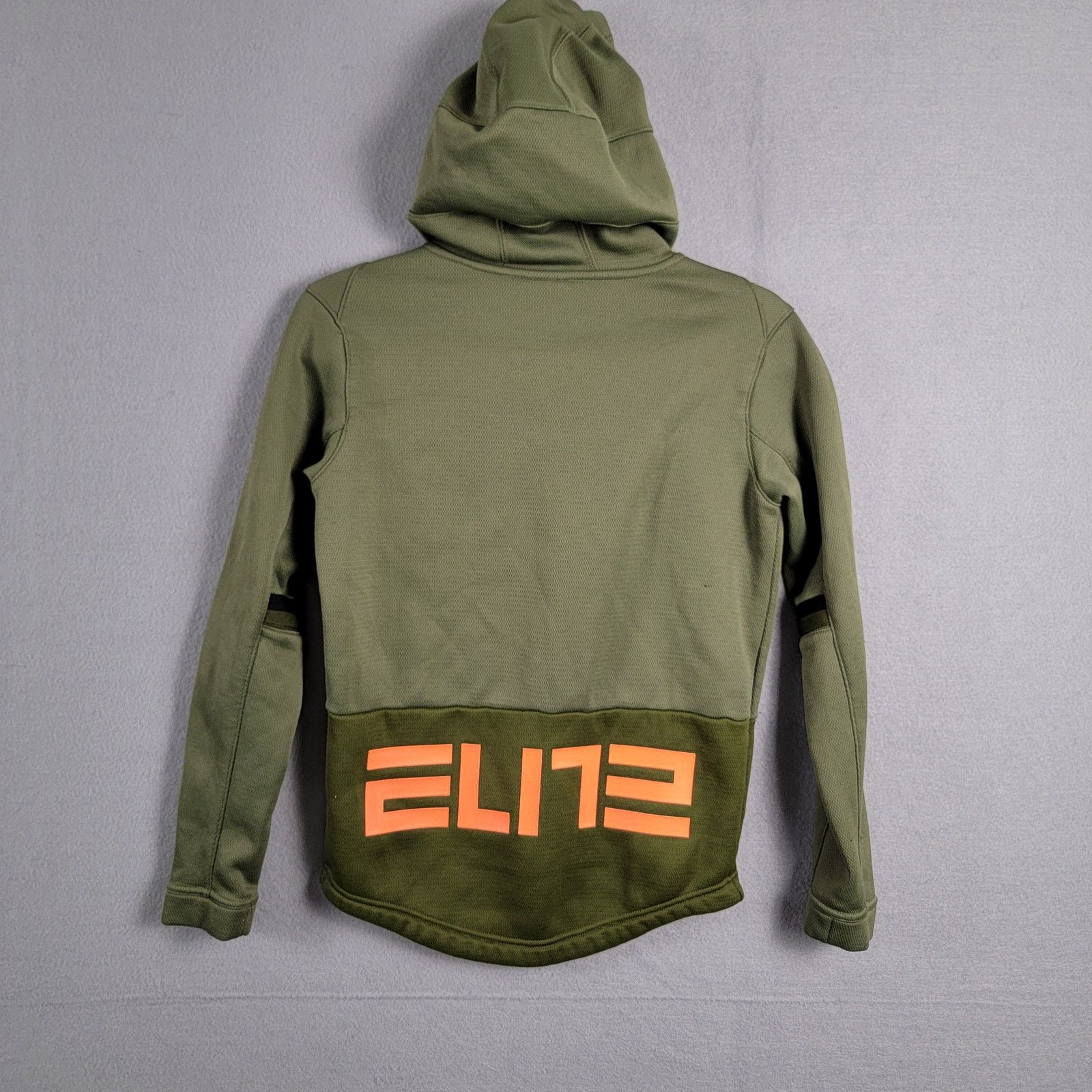 Nike Nike Big Boys Dri Fit Elite Hoodie Olive Green Sz L (217) Size US L / EU 52-54 / 3 - 2 Thumbnail