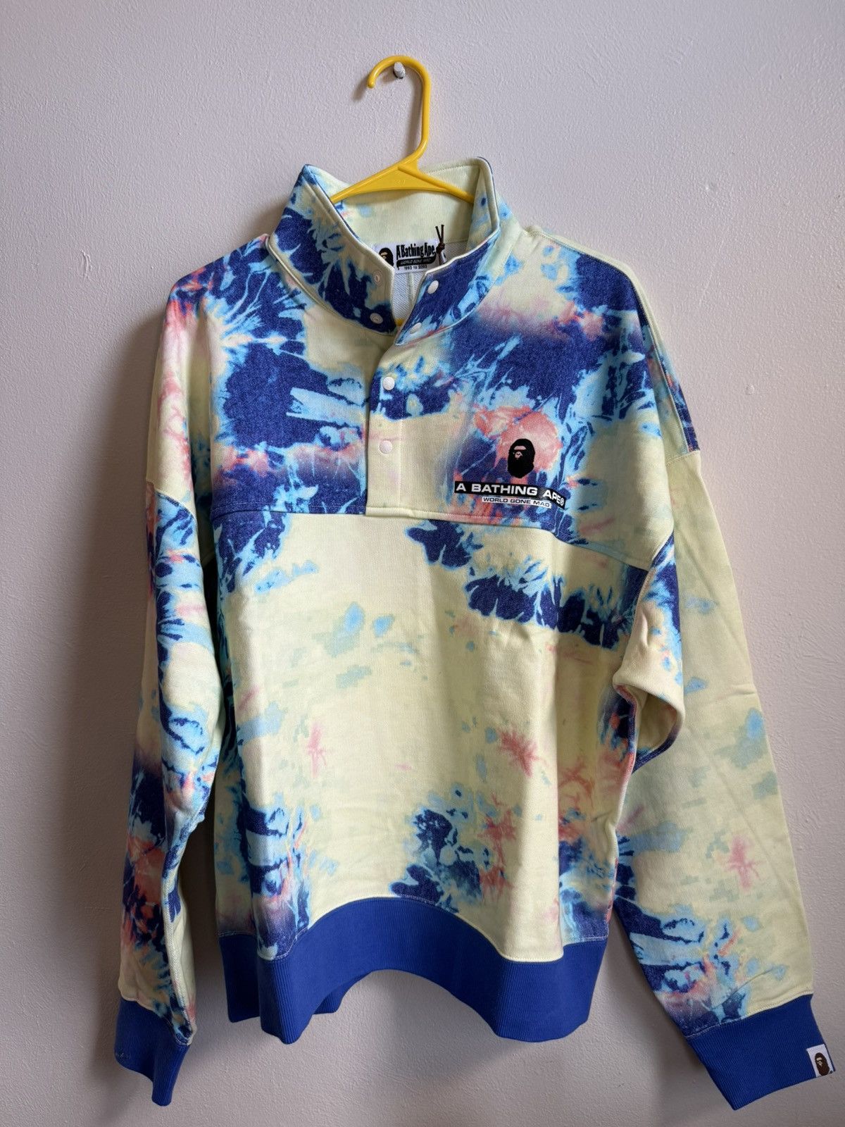 Bape A Bathing Ape Tie Dye Stand Collar Loose Fit Crew Sweatshirt Size US M / EU 48-50 / 2 - 2 Thumbnail