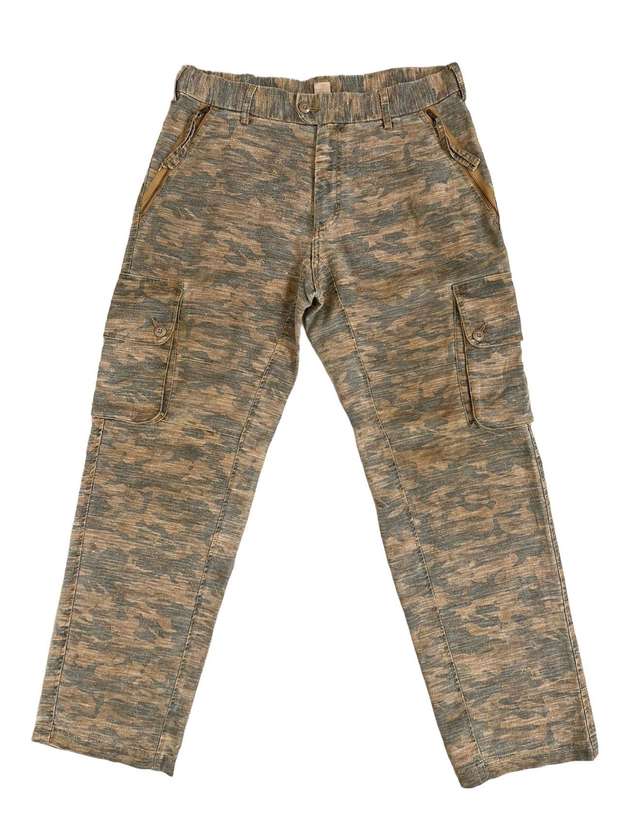 Vintage ALTERNATIVE CONCEPT Camo Linen Cargo Trouser Pant Size US 32 / EU 48 - 1 Thumbnail