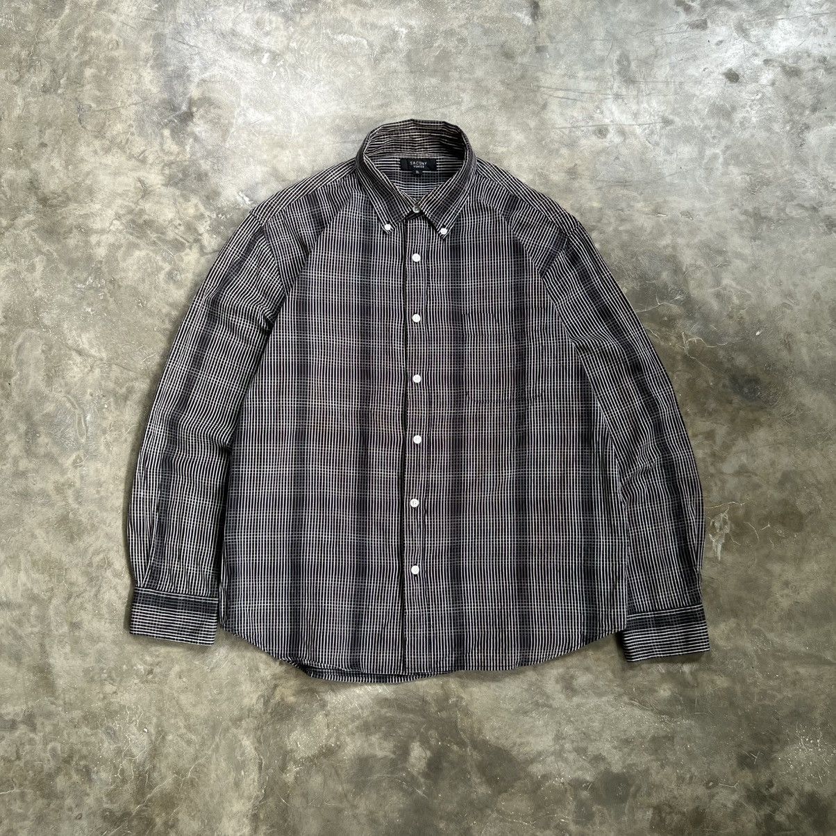 Sacsny by Yohji Yamamoto Gingham Long Sleeve Shirt