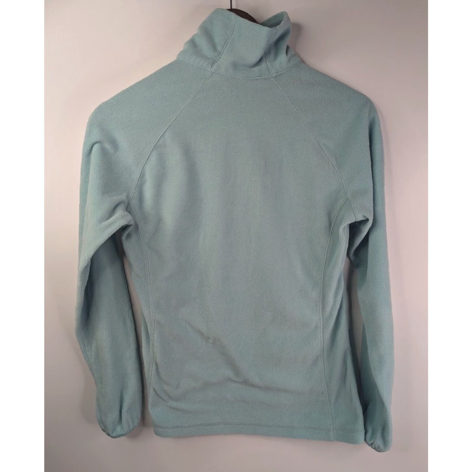 Vintage Columbia Sweatshirt 1/4 Zip Pullover Mock Neck Women's Medium Mint Green Size M / US 6-8 / IT 42-44 - 4 Thumbnail