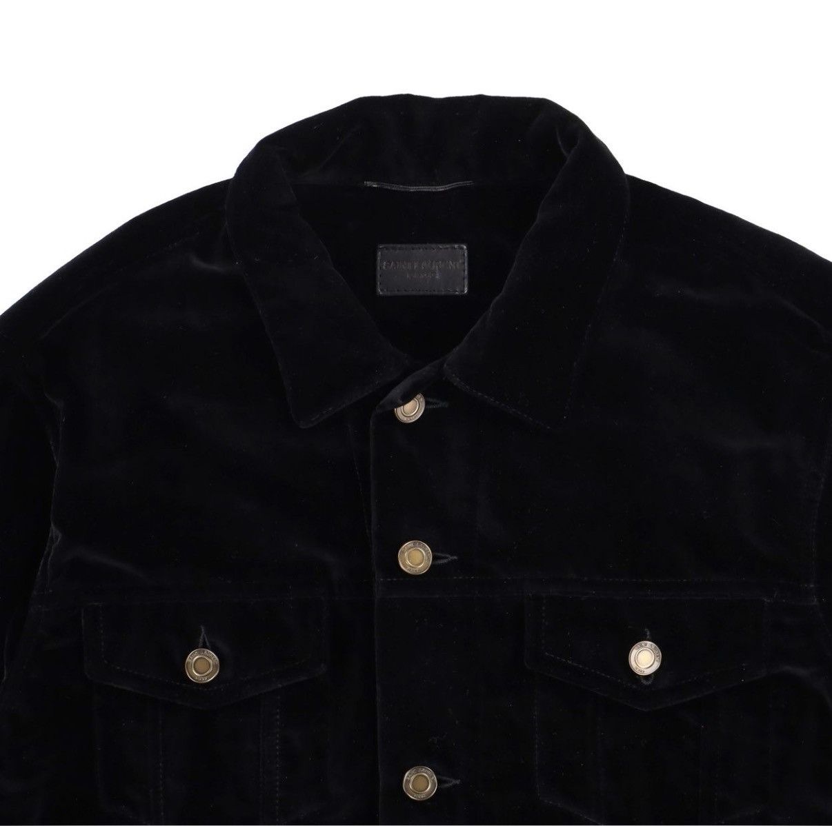 Saint Laurent Paris Saint Laurent Paris AW16 Velvet Music Note Studded Trucker Size US XS / EU 42 / 0 - 4 Thumbnail
