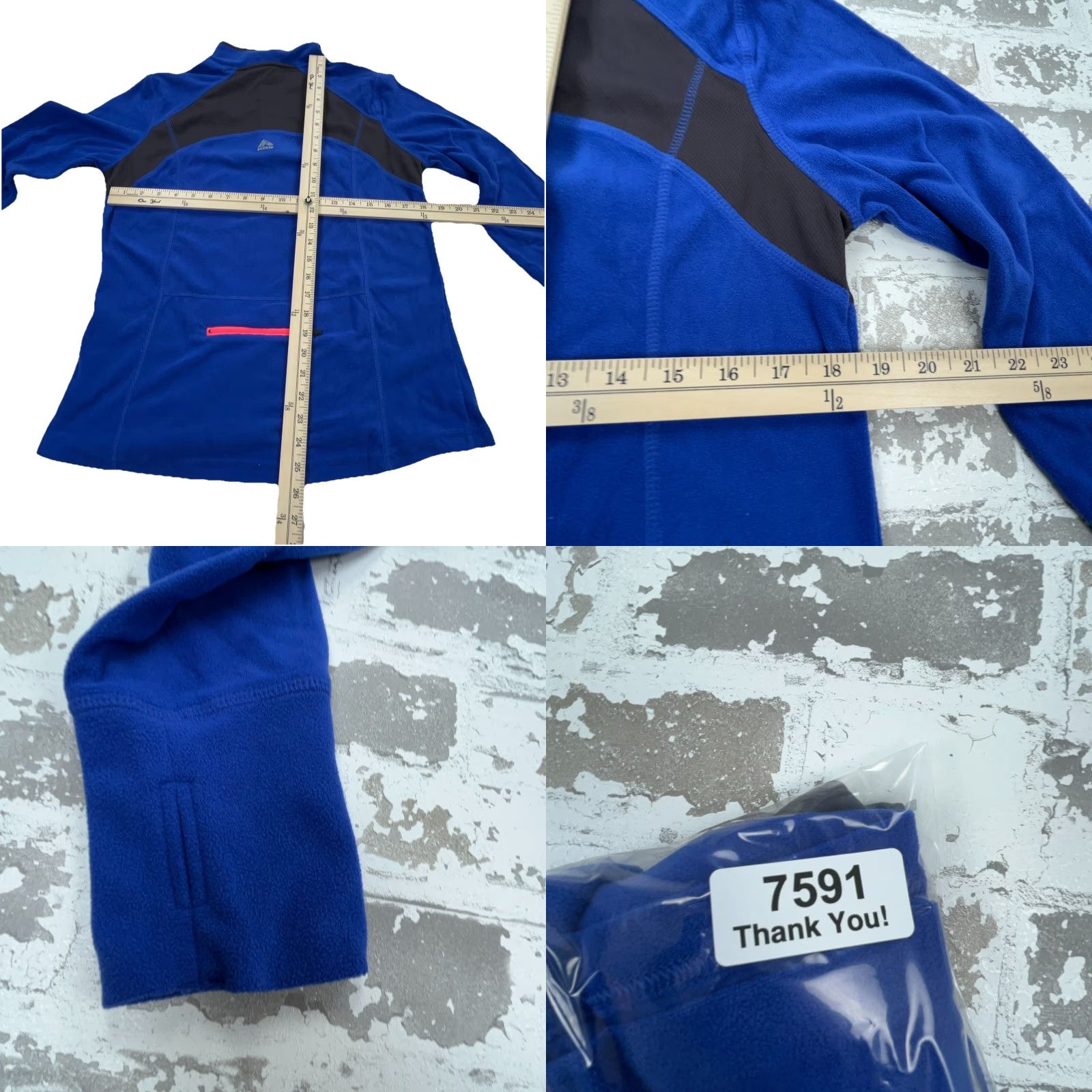 Reebok Reebok Sweater Women L Blue Fleece 1/4 Zip Raglan Long Sleeve Pockets Casual Outdoor Regular Size: L Size L / US 10 / IT 46 - 8 Thumbnail