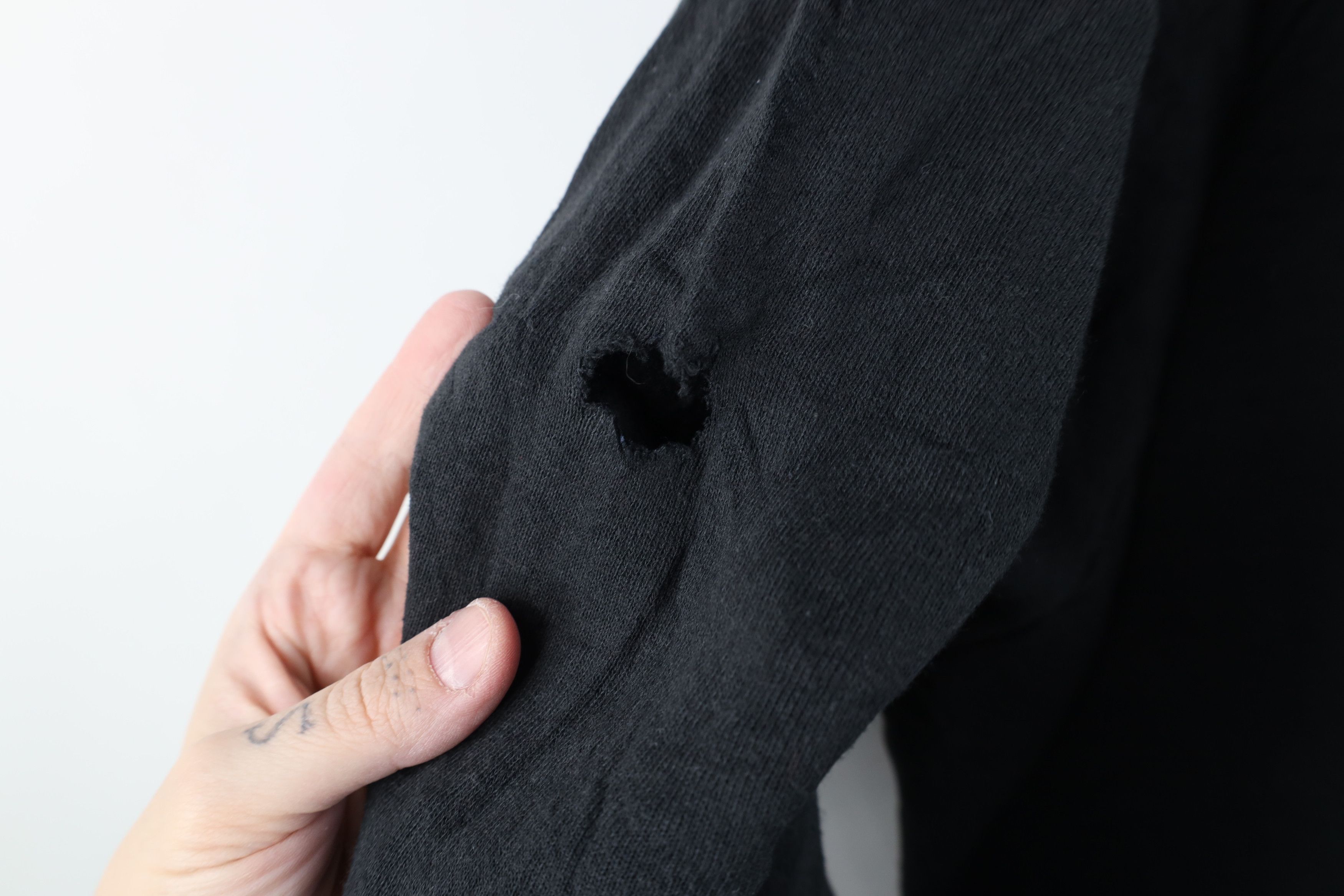 Vintage Vintage 90s Streetwear Blank Crewneck Sweatshirt Black USA Size 3XL / US 20-22 - 5 Thumbnail
