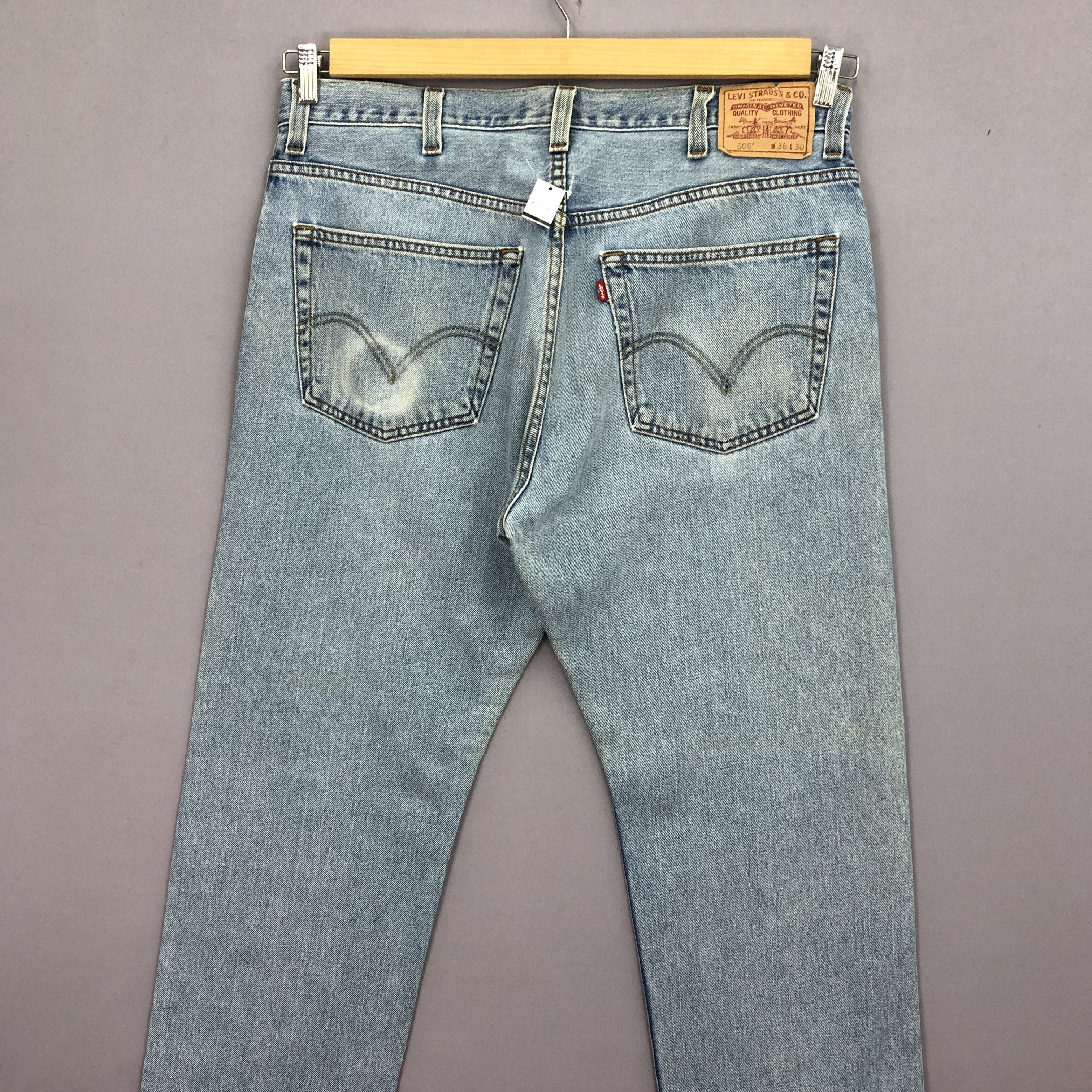 Levi's × Vintage Vintage Y2K Levis 505 Jeans Levi's Stonewash Faded Denim Size US 38 / EU 54 - 4 Thumbnail
