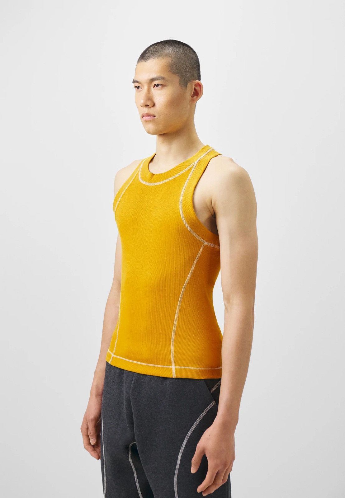 Saul Nash !DS! SS23 Saul Nash Yellow Overlock Stitch Tank Top Size US M / EU 48-50 / 2 - 5 Thumbnail