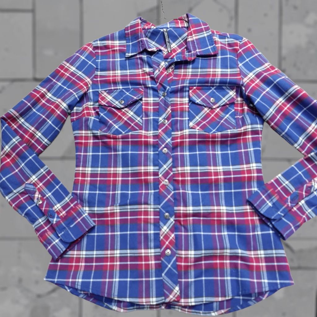 Vintage Kuhl Womens Shirt Small Blue Plaid Button Front Pockets Alina Size S / US 4 / IT 40 - 1 Thumbnail