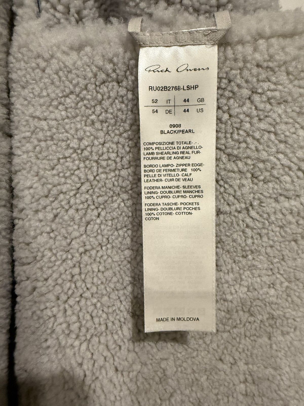 Rick Owens Shearling Bauhaus Leather Jacket Strobe F/W22 Size US L / EU 52-54 / 3 - 5 Thumbnail