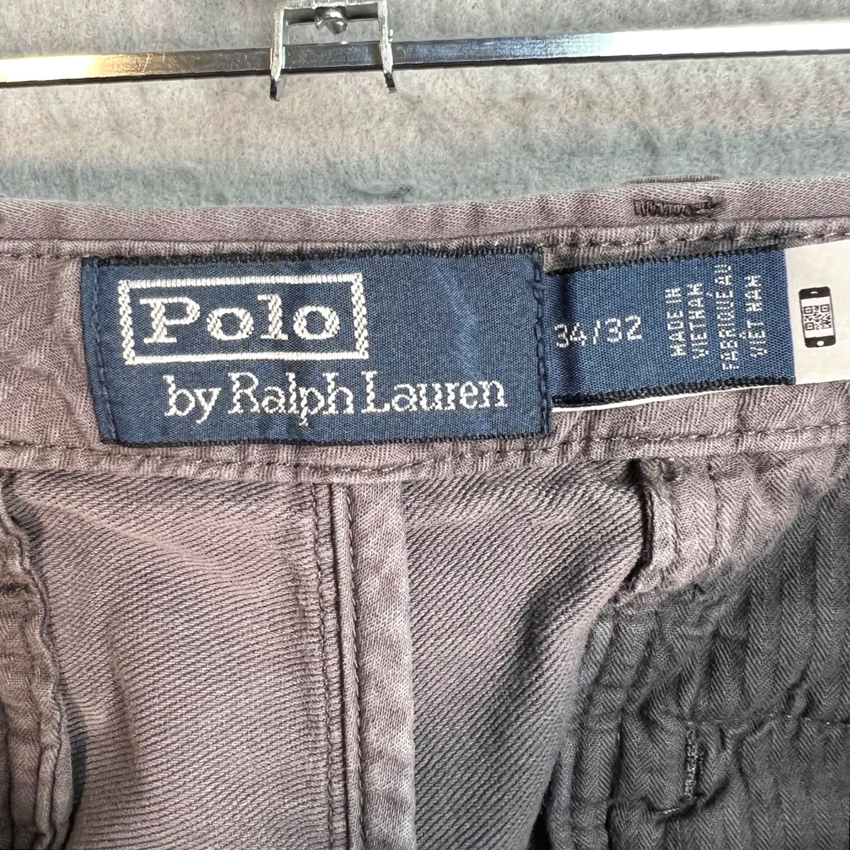 Polo Ralph Lauren Polo Ralph Lauren Mens Chino Pants Slim 34 x 32 Gray Cotton Blend Flat Front Button Size US S / EU 44-46 / 1 - 3 Thumbnail