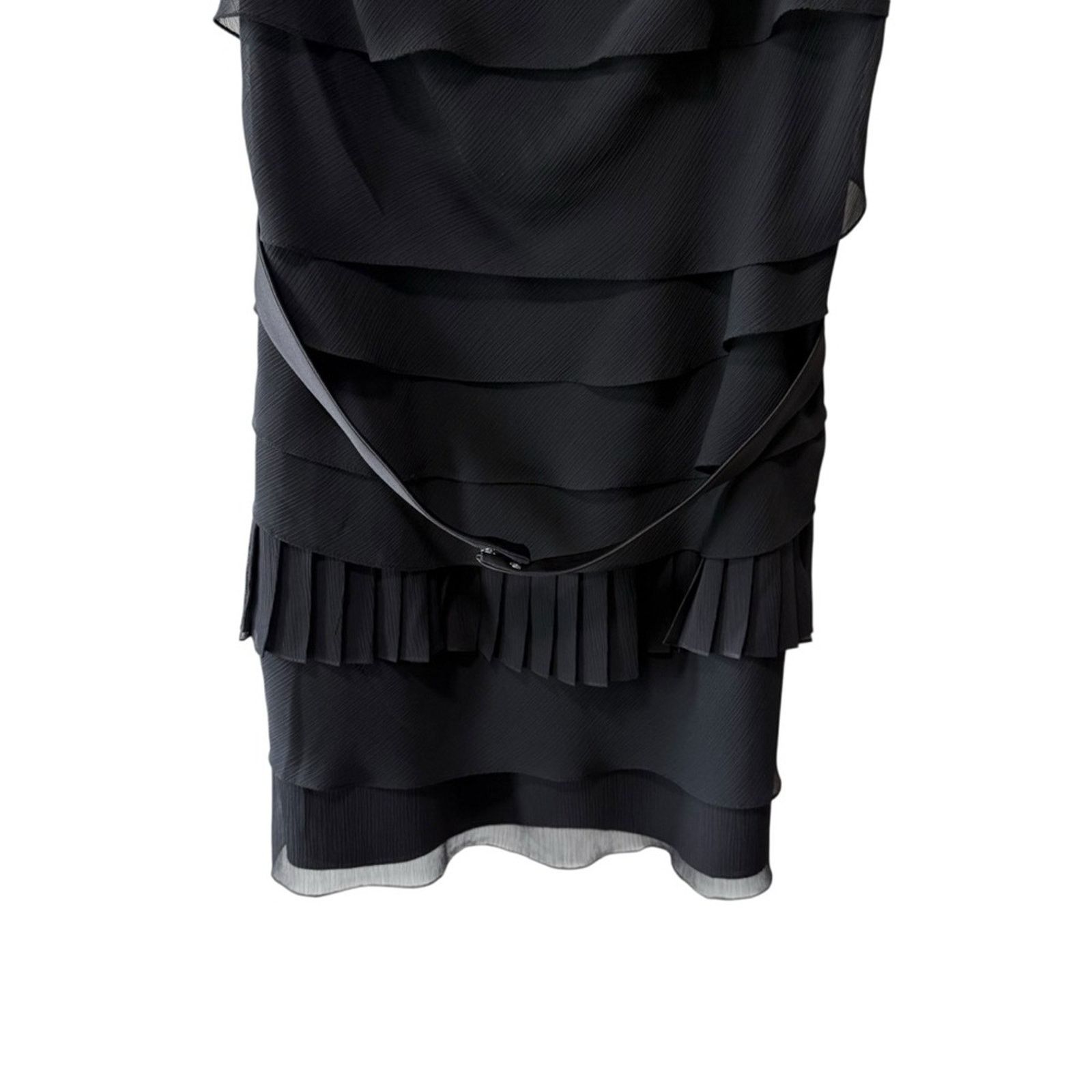 Vera Wang White by Vera Wang Multi Tier Crepe Chiffon Dress Black 18 Size XXL / US 16-18 / IT 52-54 - 3 Thumbnail