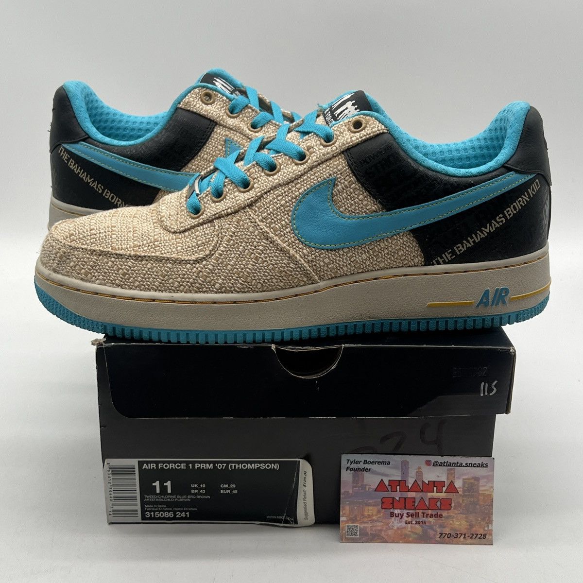 Nike Air Force 1 07 Thompson original six Size US 11 / EU 44 - 1 Thumbnail