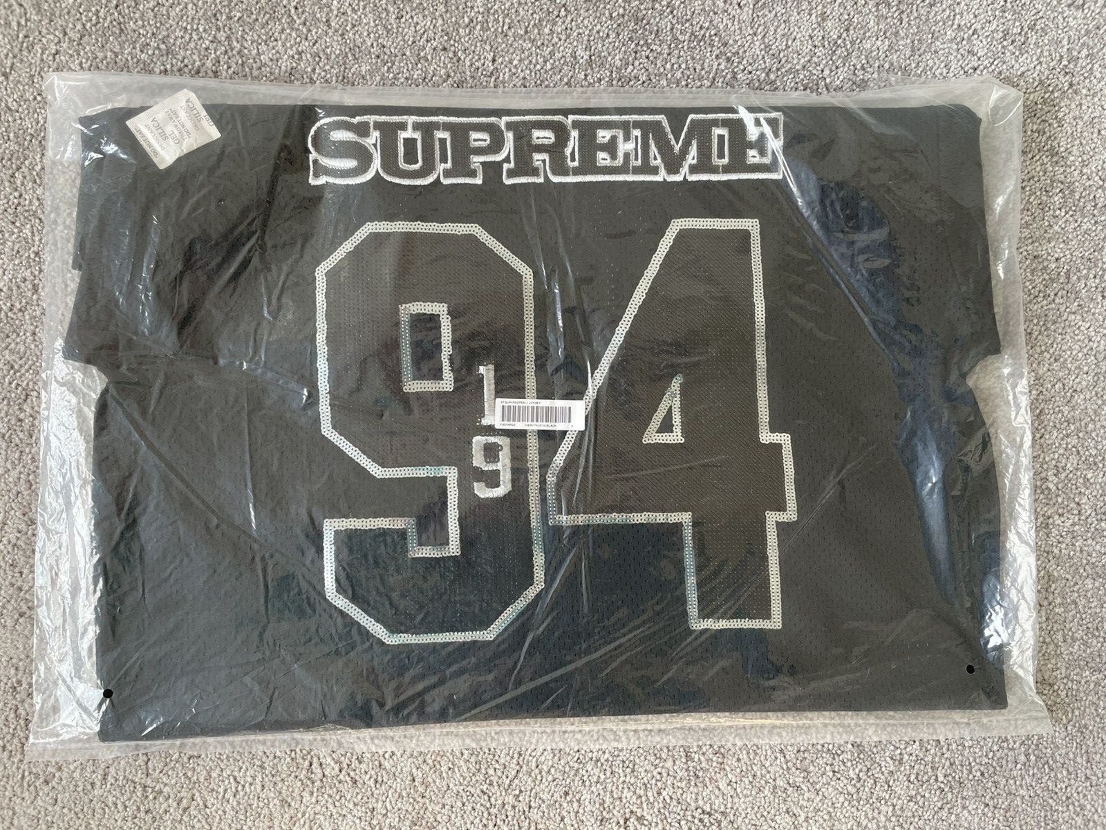 Supreme Supreme Sequin Football Jersey Black Size Small Size US S / EU 44-46 / 1 - 2 Thumbnail