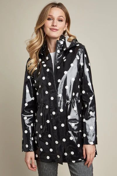 Elie Tahari Polka Dot Rain Coat Size L / US 10 / IT 46 - 1 Preview