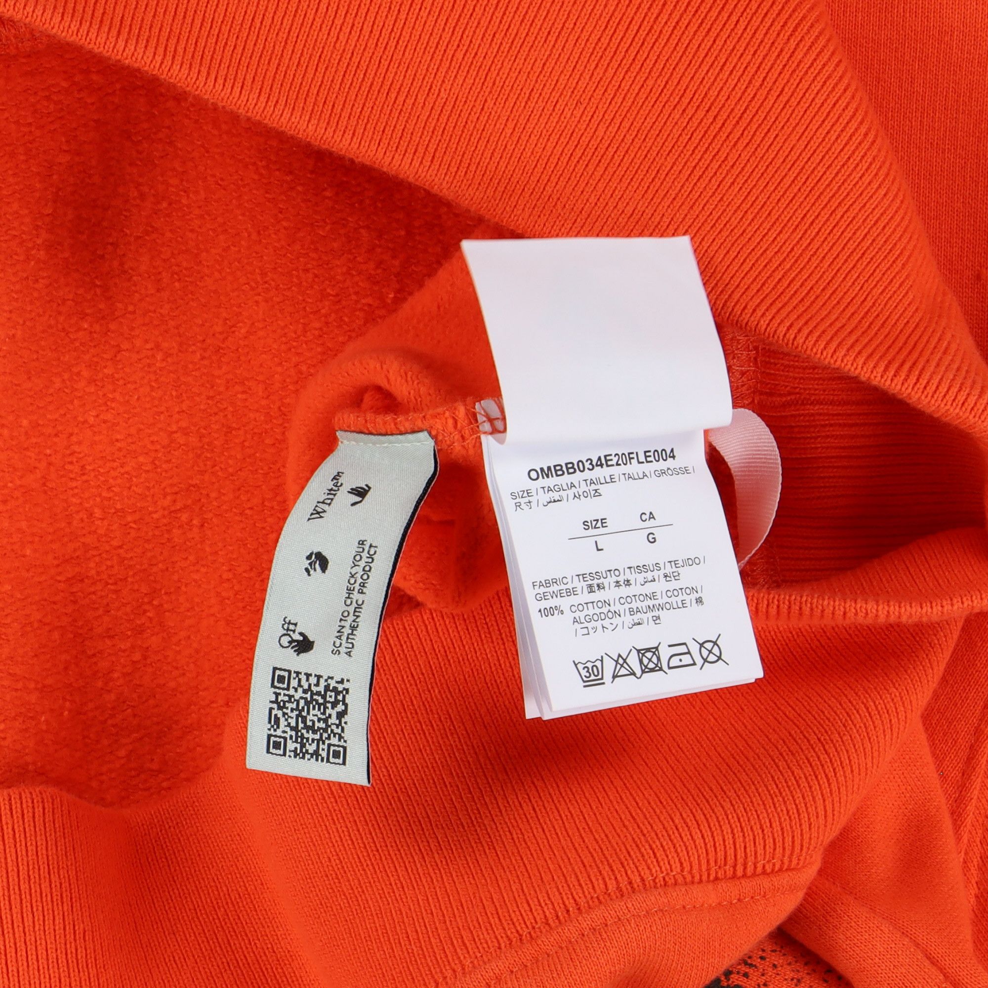 Off-White Orange Spayed Stencil Arrows Hoodie Size M / US 6-8 / IT 42-44 - 7 Thumbnail