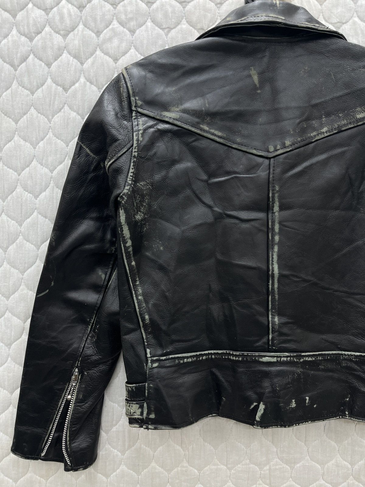 14th Addiction 🔥🔥🔥ARCHIVE HELL CAT PUNKS LEATHER JACKET Size XS / US 0-2 / IT 36-38 - 19 Thumbnail